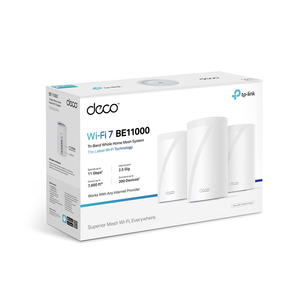 Deco BE11000 | Deco 7 Pro BE11000 Whole Home Mesh WiFi 7 System