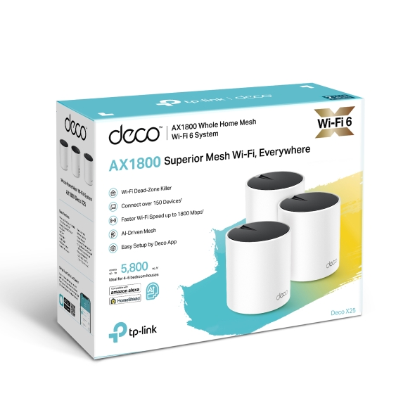 Deco X25 | AX1800 Whole Home Mesh Wi-Fi 6 System | TP-Link