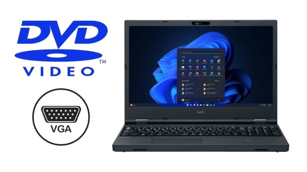NEC's new VersaPro laptop is a blast from the past, it's got a DVD