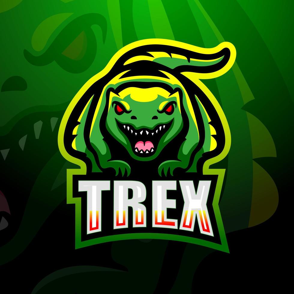 Dinosaur t-rex mascot logo design 5910193 Vector Art at Vecteezy