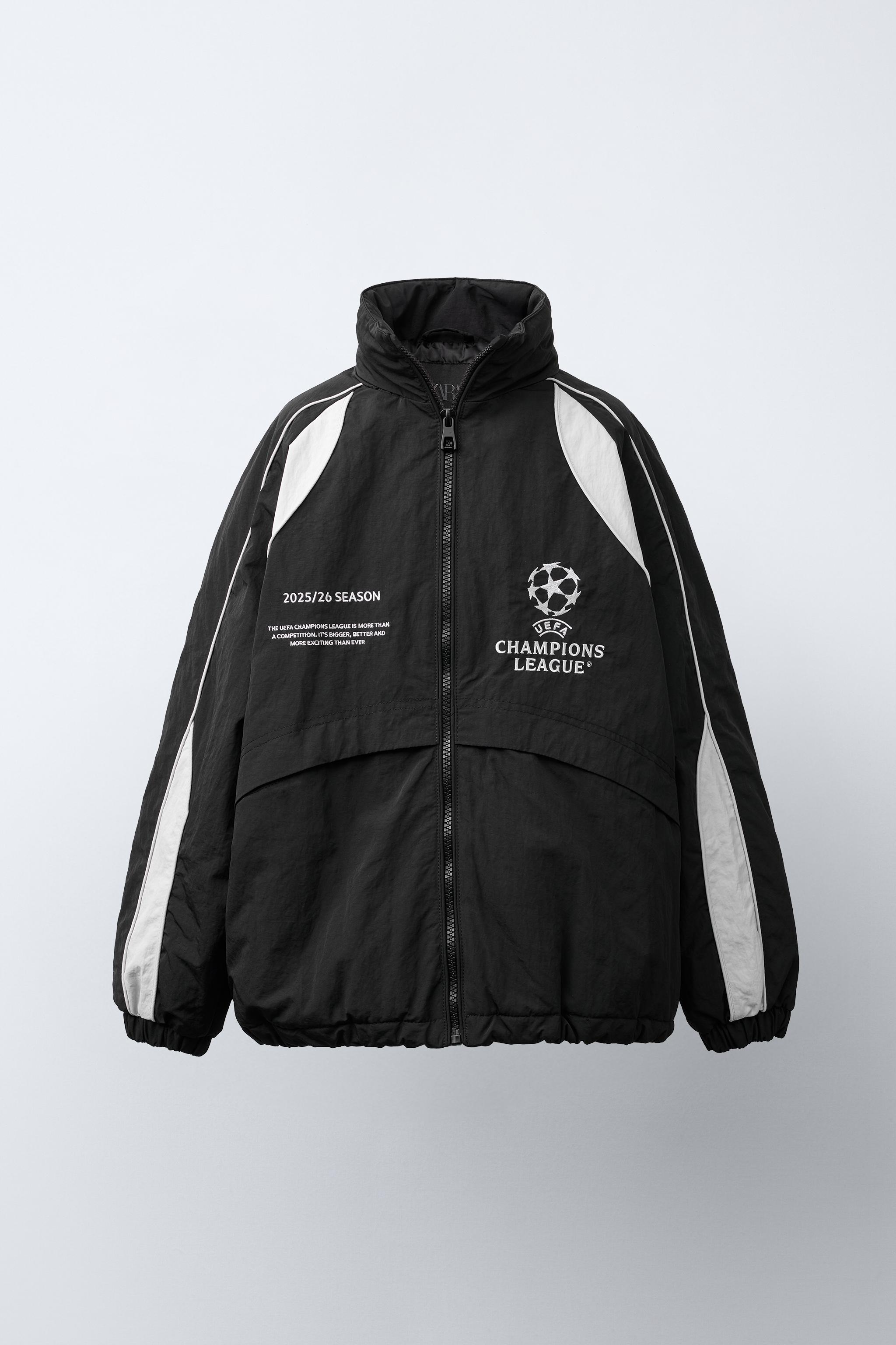 UEFA CHAMPIONS LEAGUE ®撥水加工フード付きジャケット - ブラック