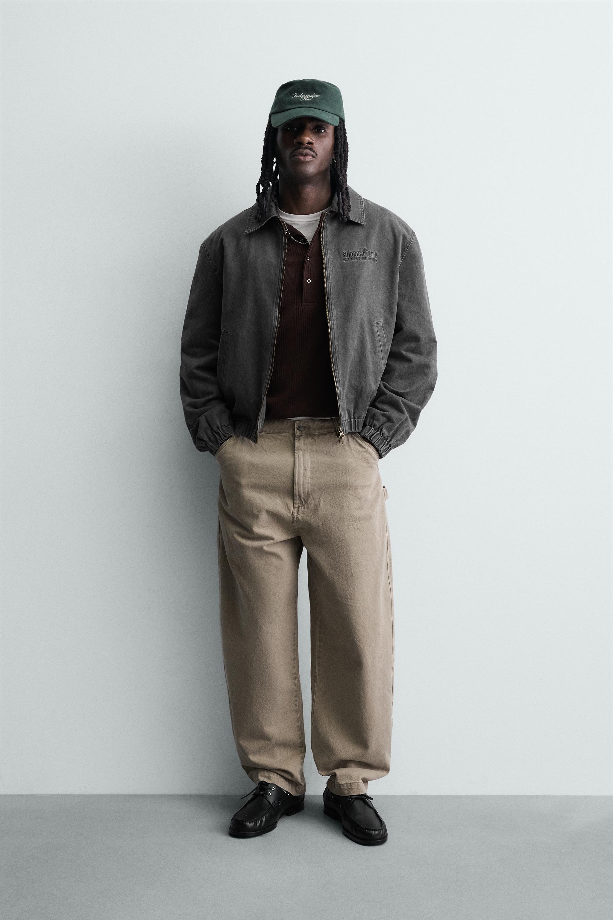 ウォッシュド フェイクスエード ジャケット - グリーン | ZARA Japan