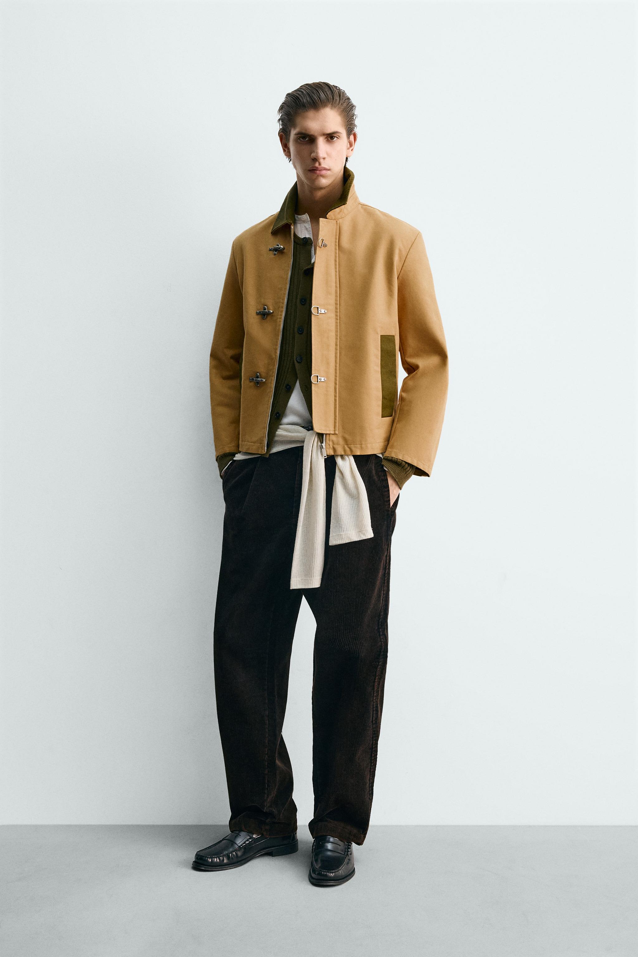 トグルボタンコントラストカラーブルゾン - マスタード | ZARA Japan