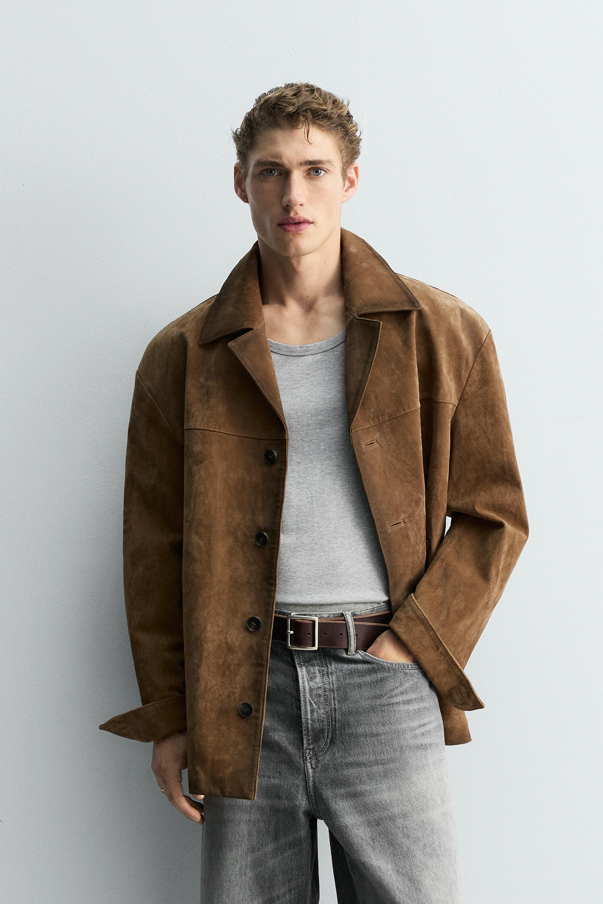 LIMITED EDITION SUEDE LEATHER JACKET - Brandy | ZARA United States