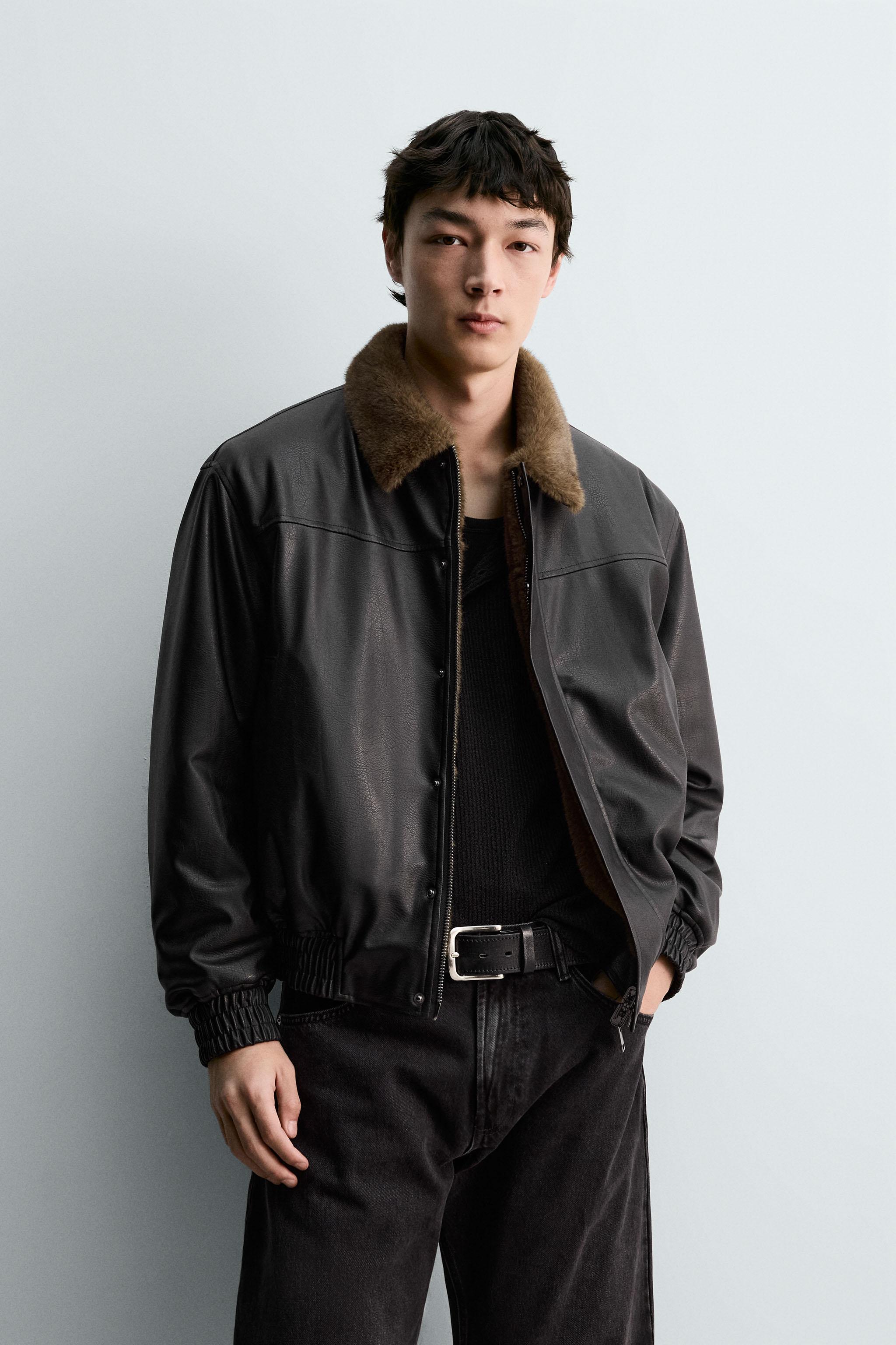 リバーシブル フェイクレザージャケット - ブラック | ZARA Japan / 日本