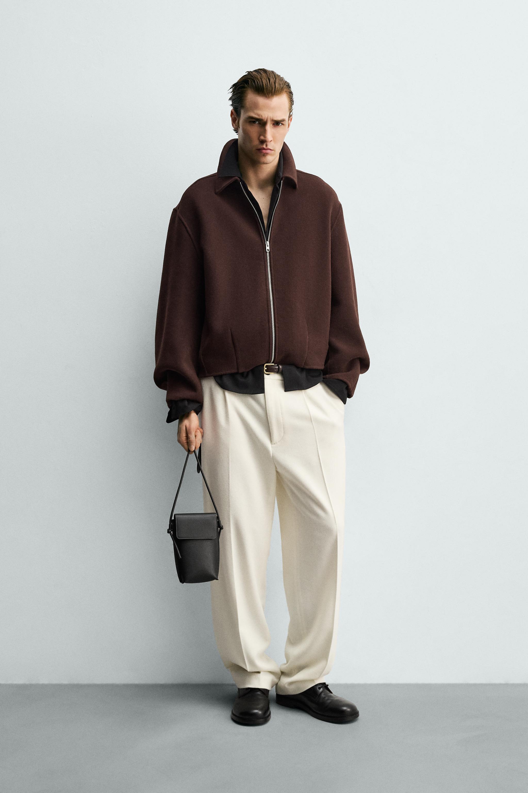 BOXY FIT WOOL JACKET - Eggplant | ZARA United States