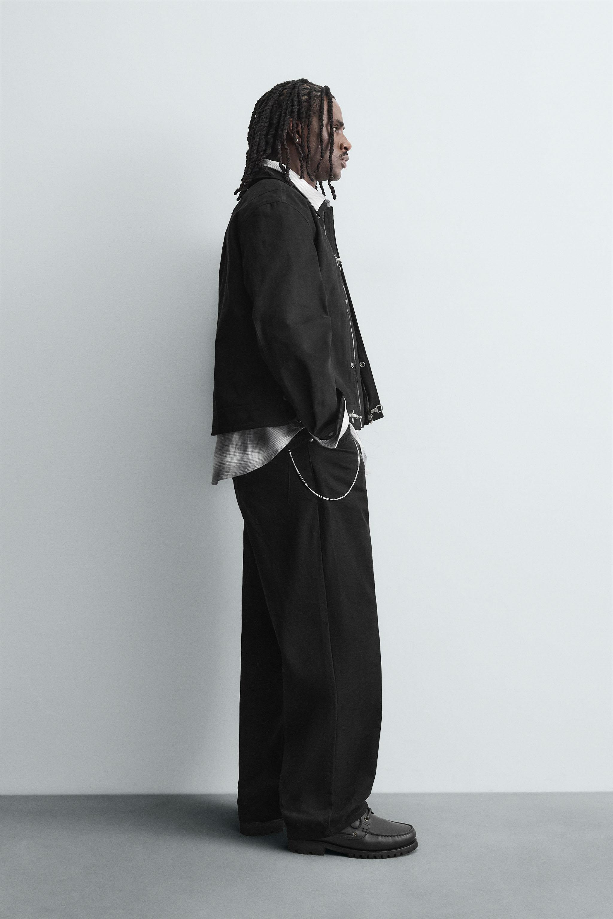 リラックスフィットトグルボタンジャケット - ブラック | ZARA Japan