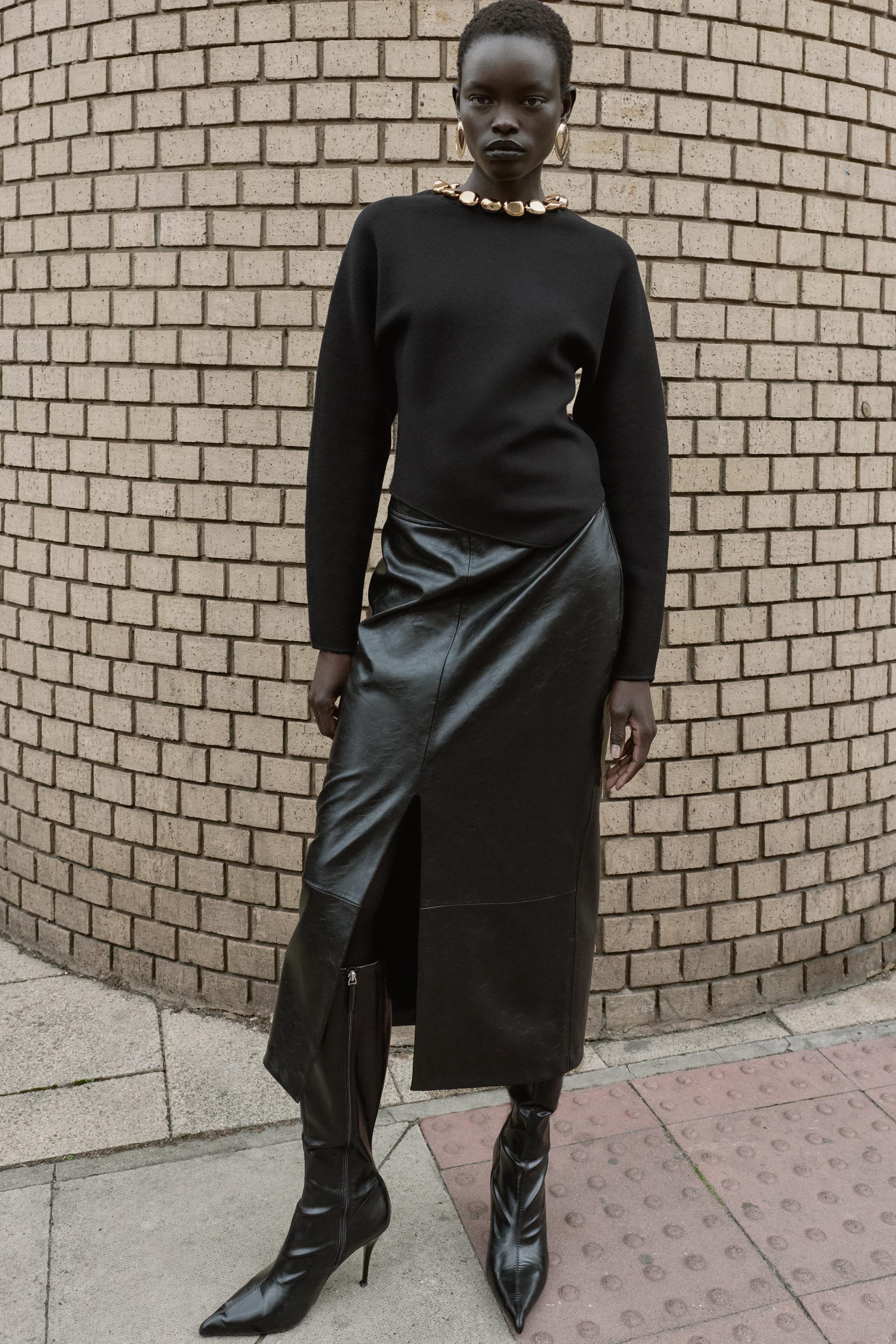 ボールネックニットセーター - ブラック | ZARA Japan / 日本