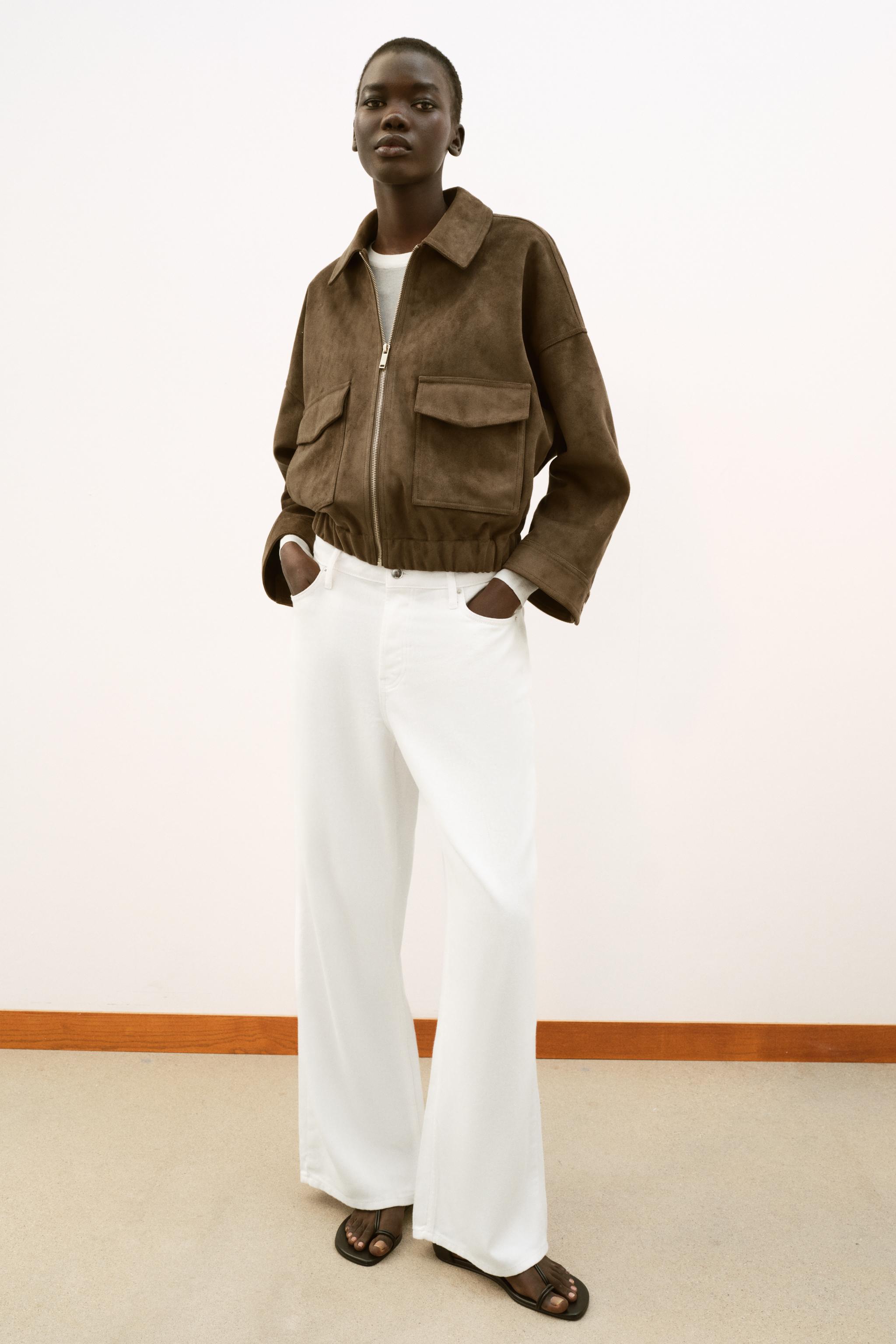 フェイクスエードジャケット - ダークカーキ | ZARA Japan / 日本