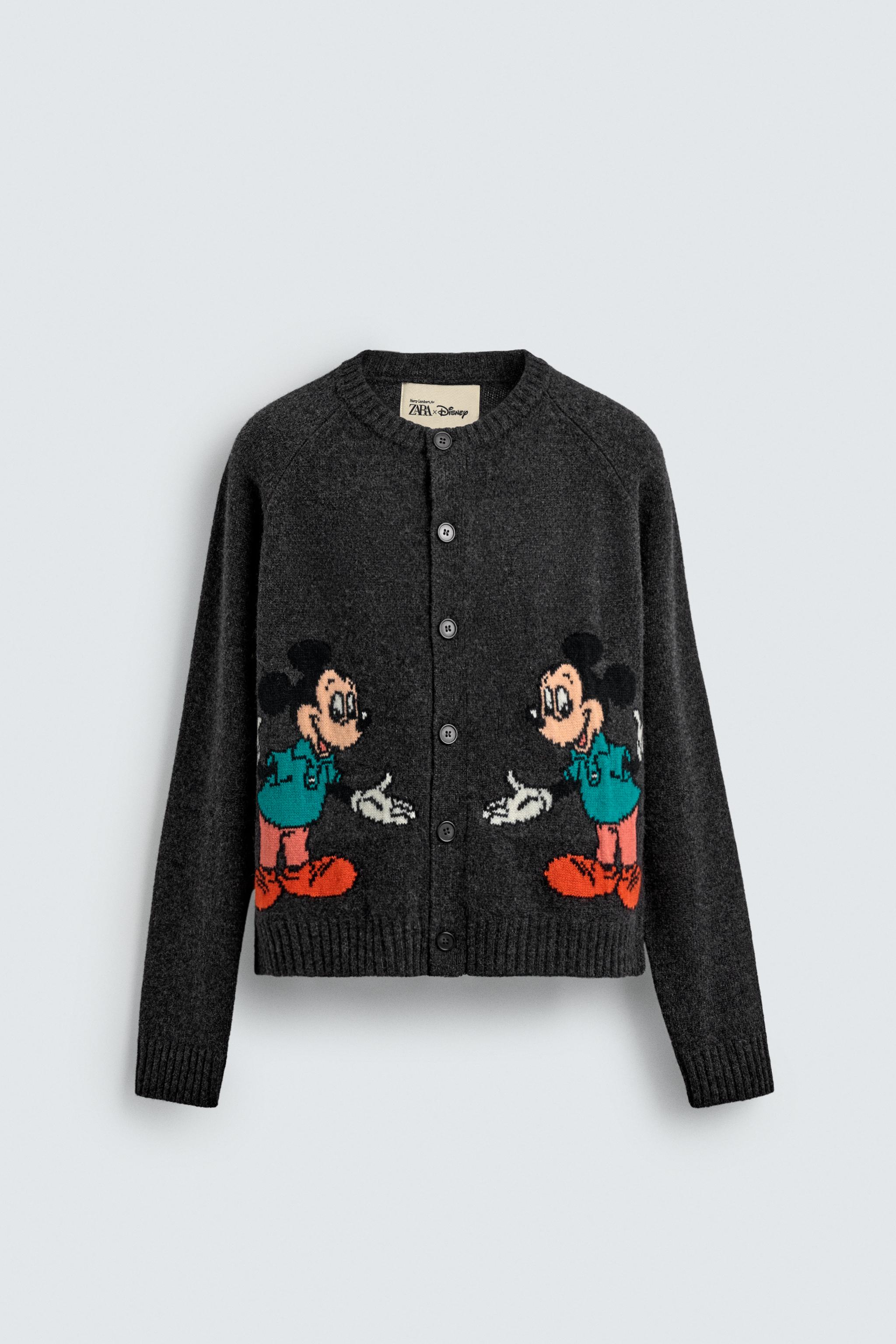 WOOL MICKEY MOUSE HARRY LAMBERT FOR ZARA X DISNEY CARDIGAN