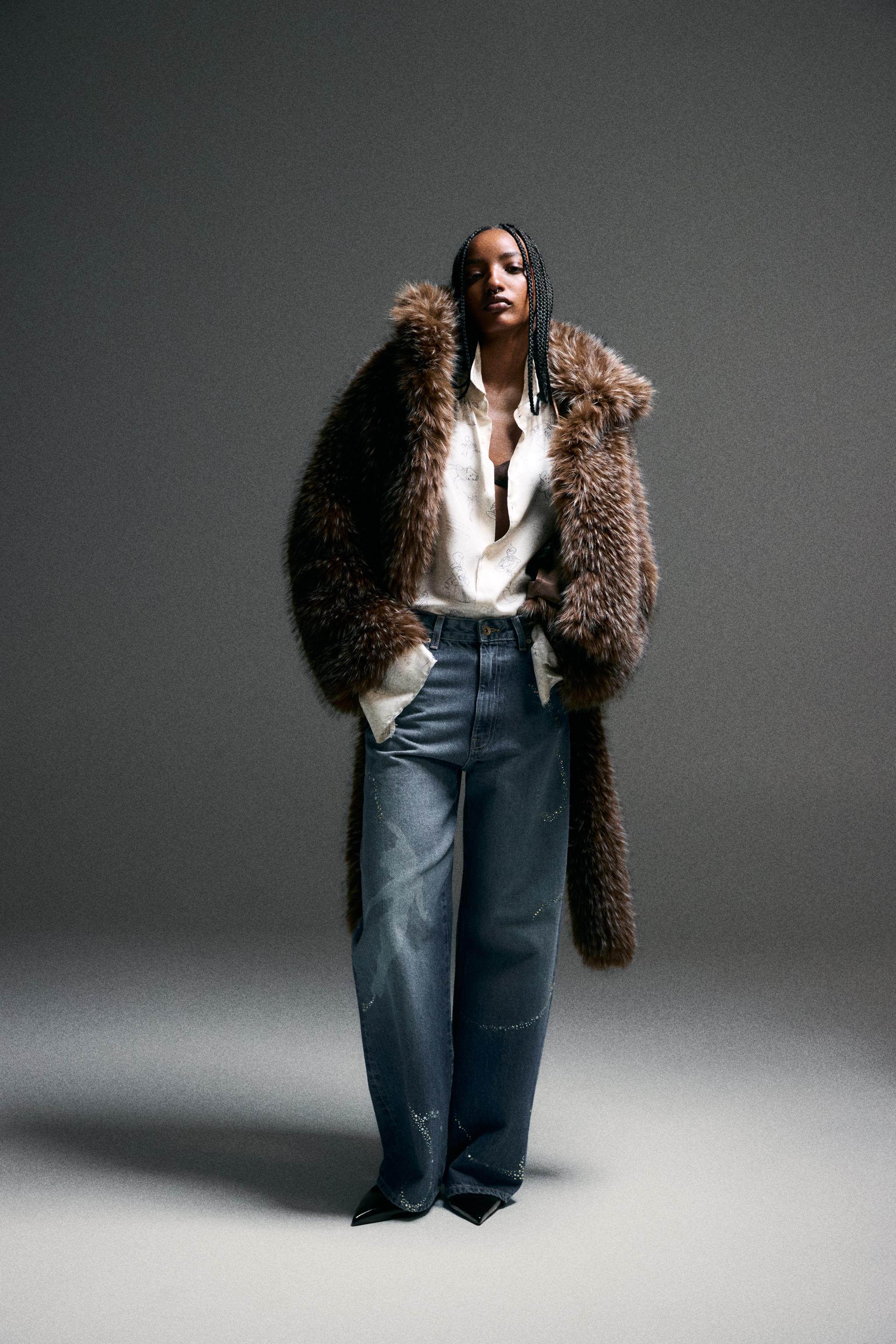 Harry Lambert for Zara x Disney フェイクファーショートコート