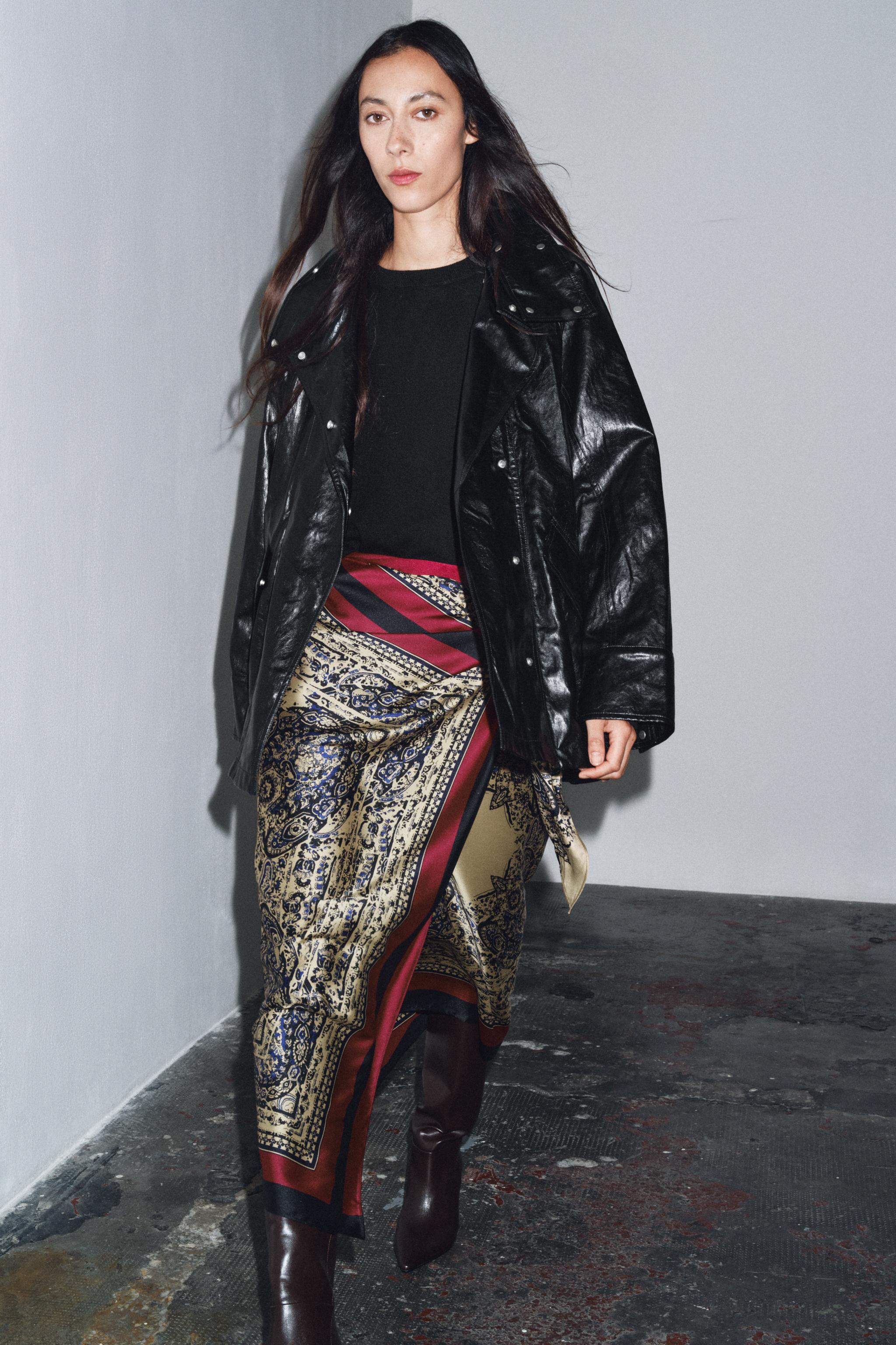 ZW COLLECTION シャイニージャケット - ブラック | ZARA Japan / 日本