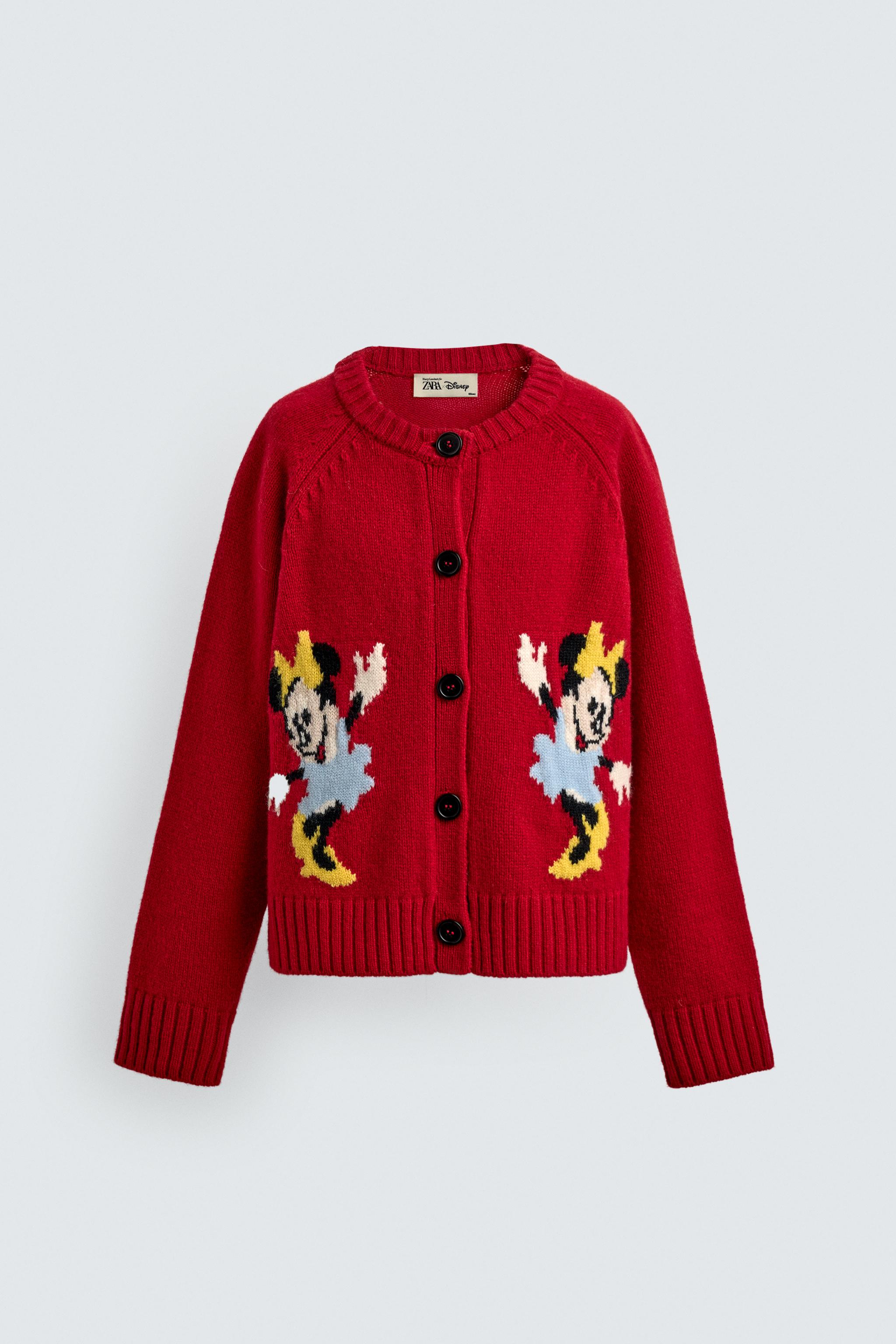 100% WOOL MINNIE MOUSE HARRY LAMBERT FOR ZARA X DISNEY CARDIGAN