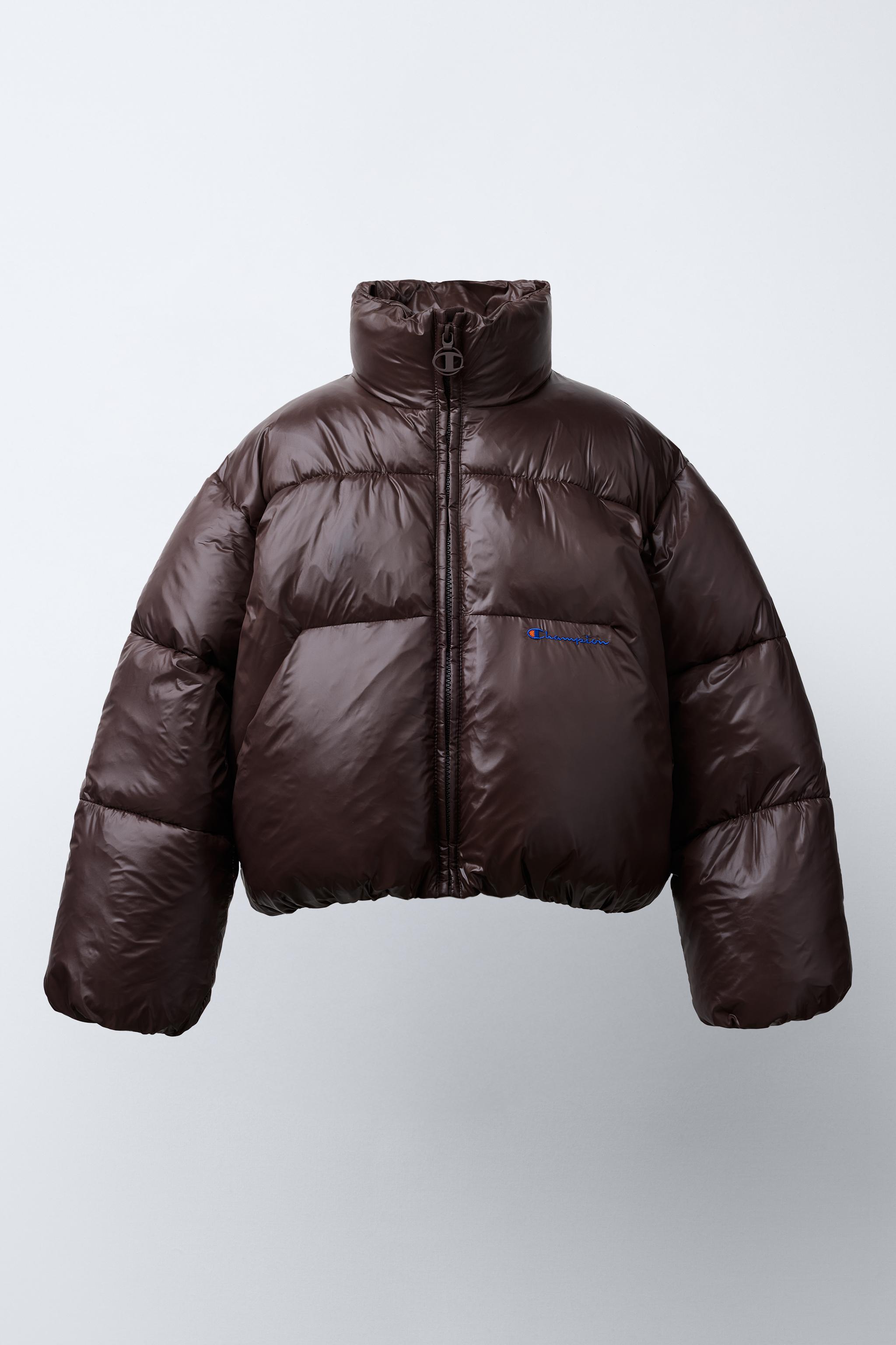 CHAMPION ® X ZARA 刺繍入りパフジャケット - ブラウン | ZARA Japan