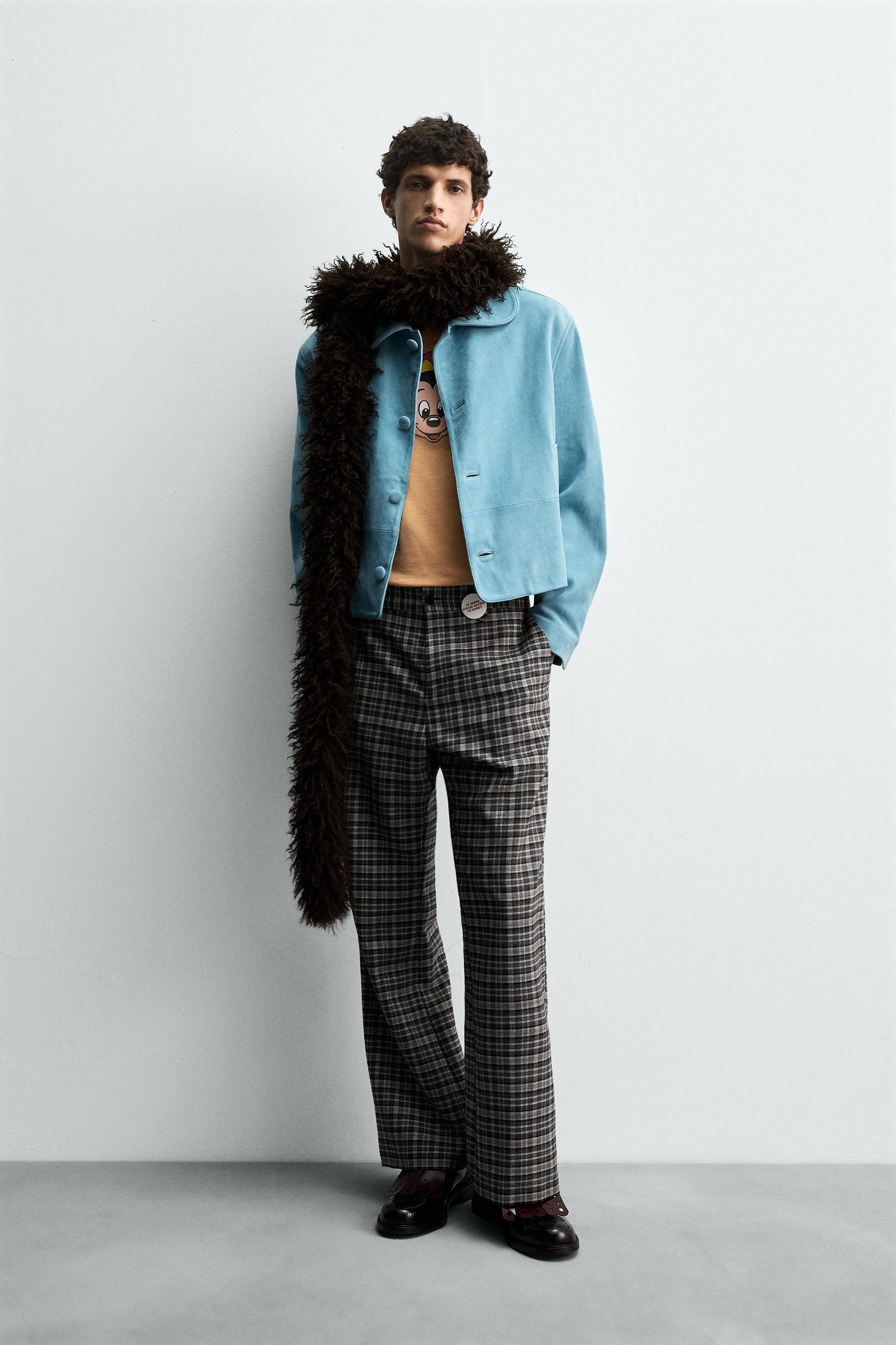 HARRY LAMBERT FOR ZARA X DISNEY スエードレザージャケット - ブルー