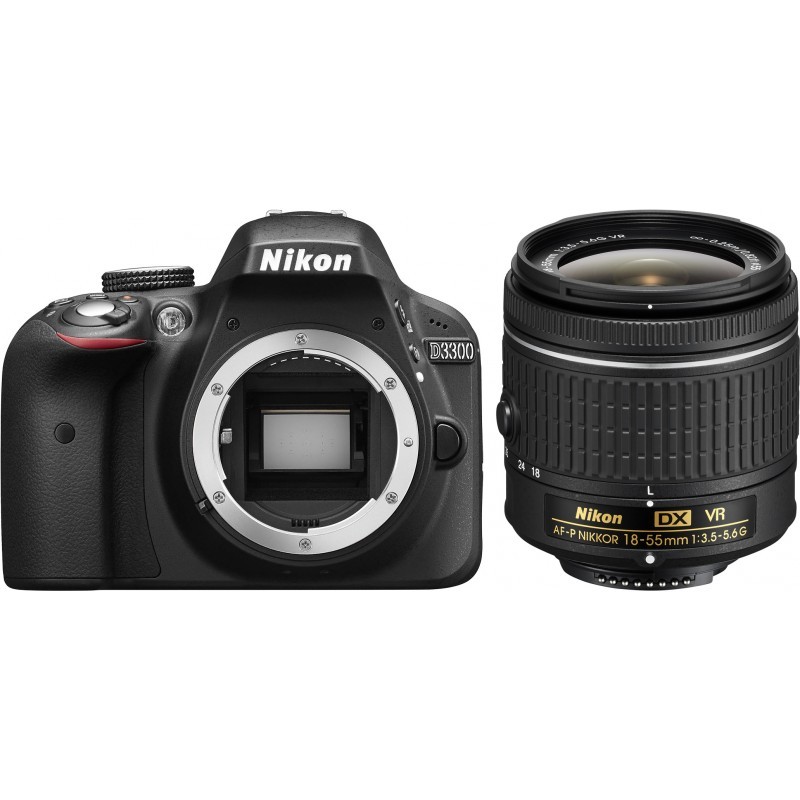 Nikon D3300 + 18-55mm AF-P VR Kit, black - DSLRs - Nordic Digital