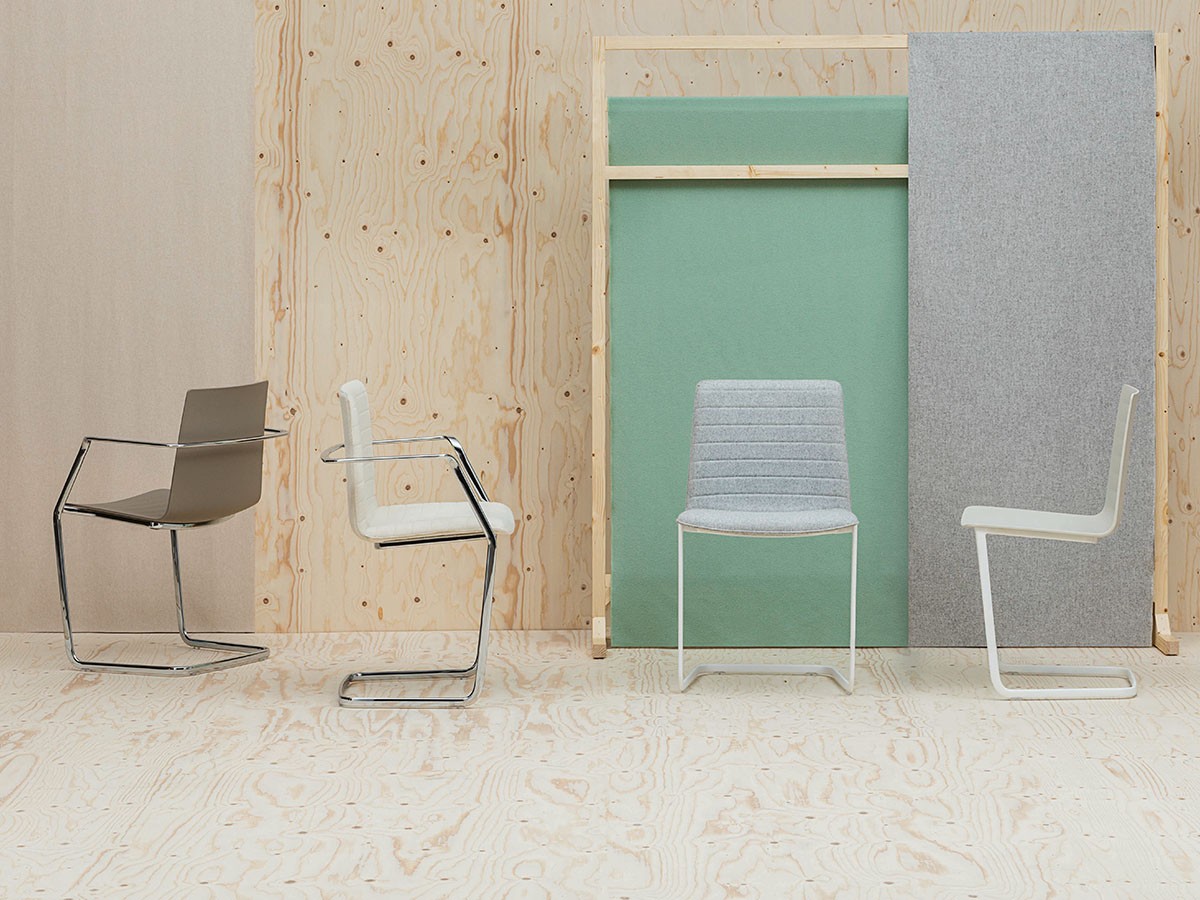 Andreu World Flex High Back Armchair Fully Upholstered Shell