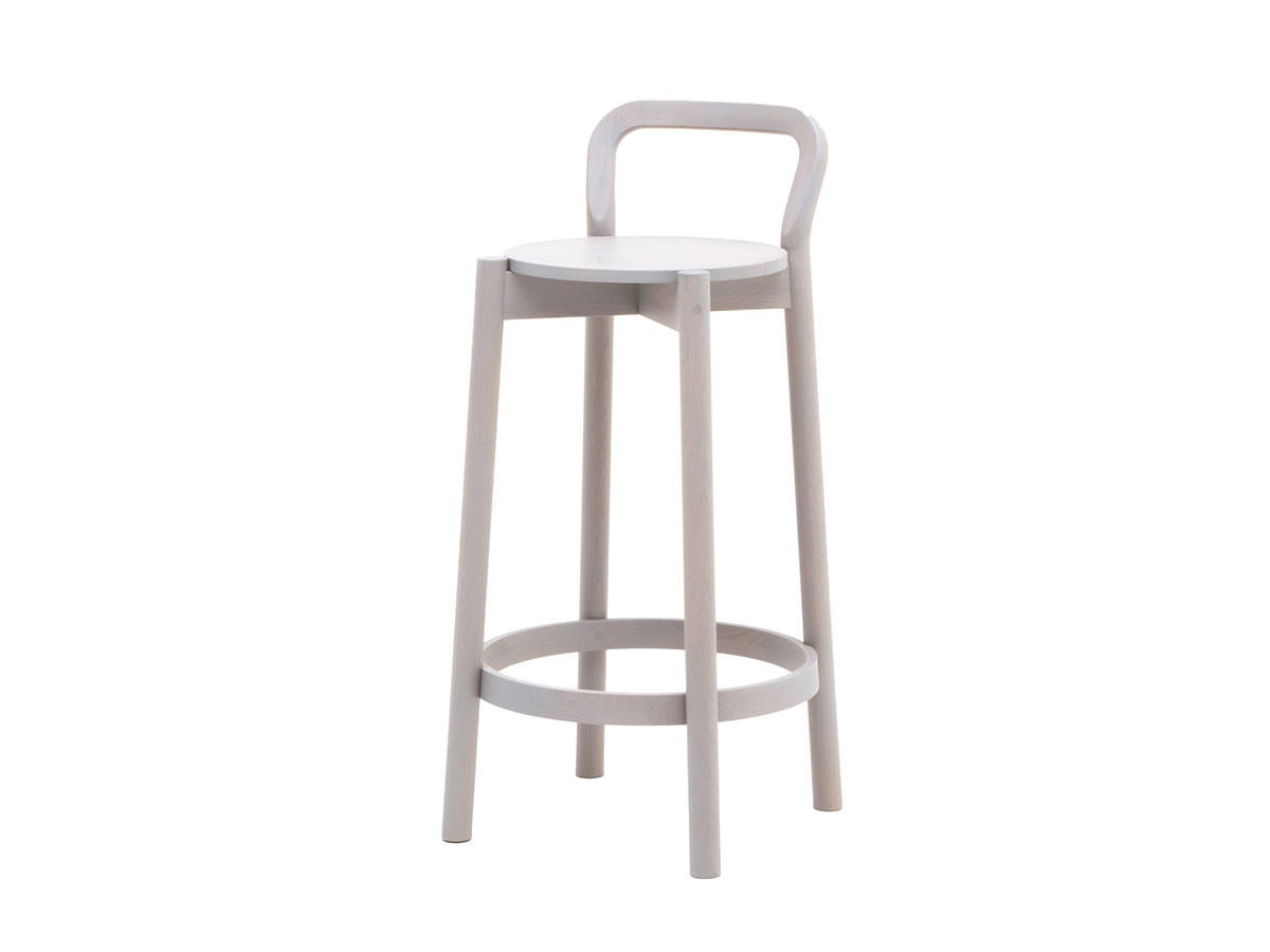 KARIMOKU NEW STANDARD CASTOR BARSTOOL with BACKREST / カリモク