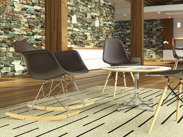 Herman Miller Eames Molded Plastic Arm Shell Chair / ハーマン