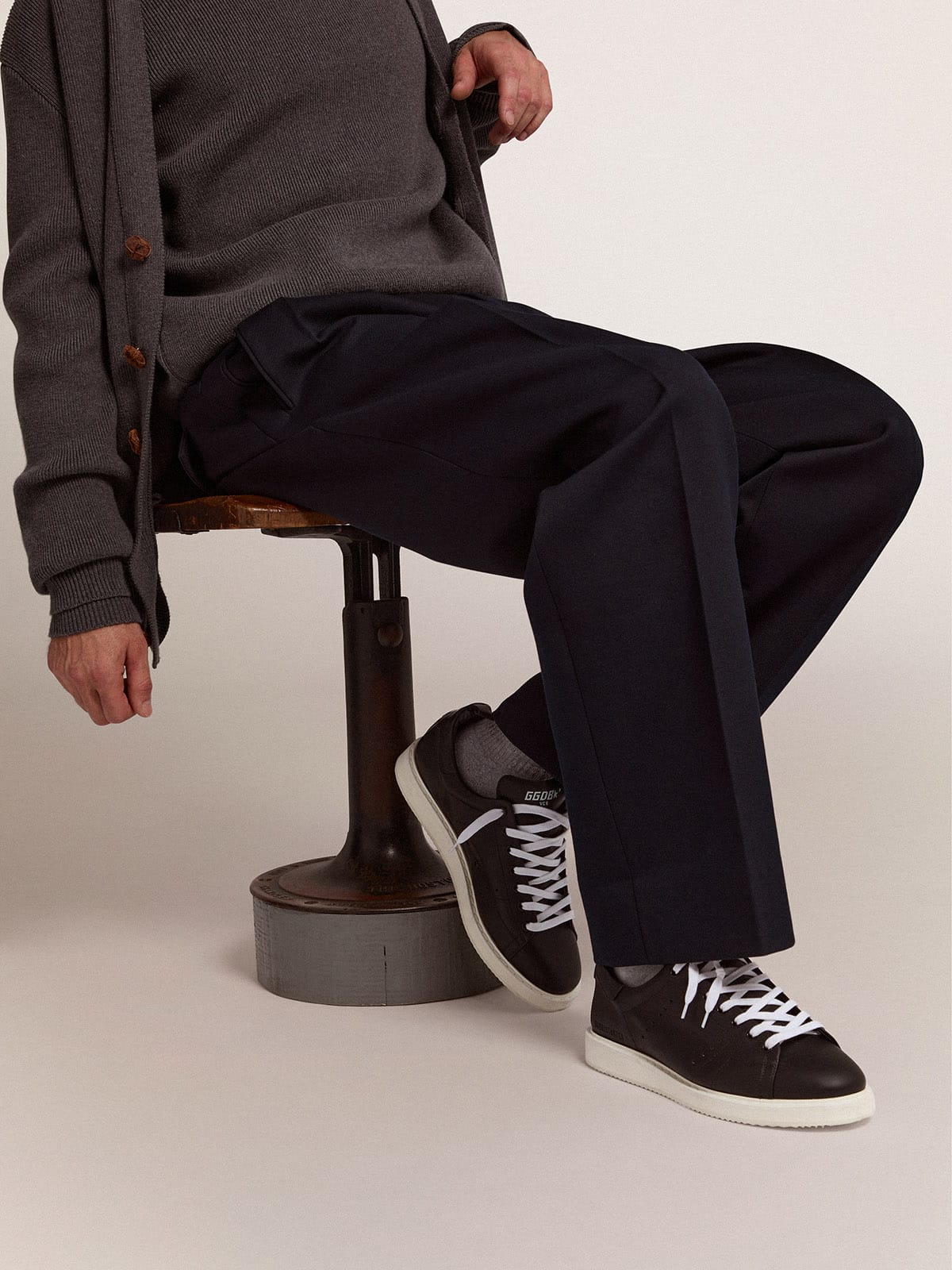 メンズ Starter レザー スタープリント入りヒールタブ