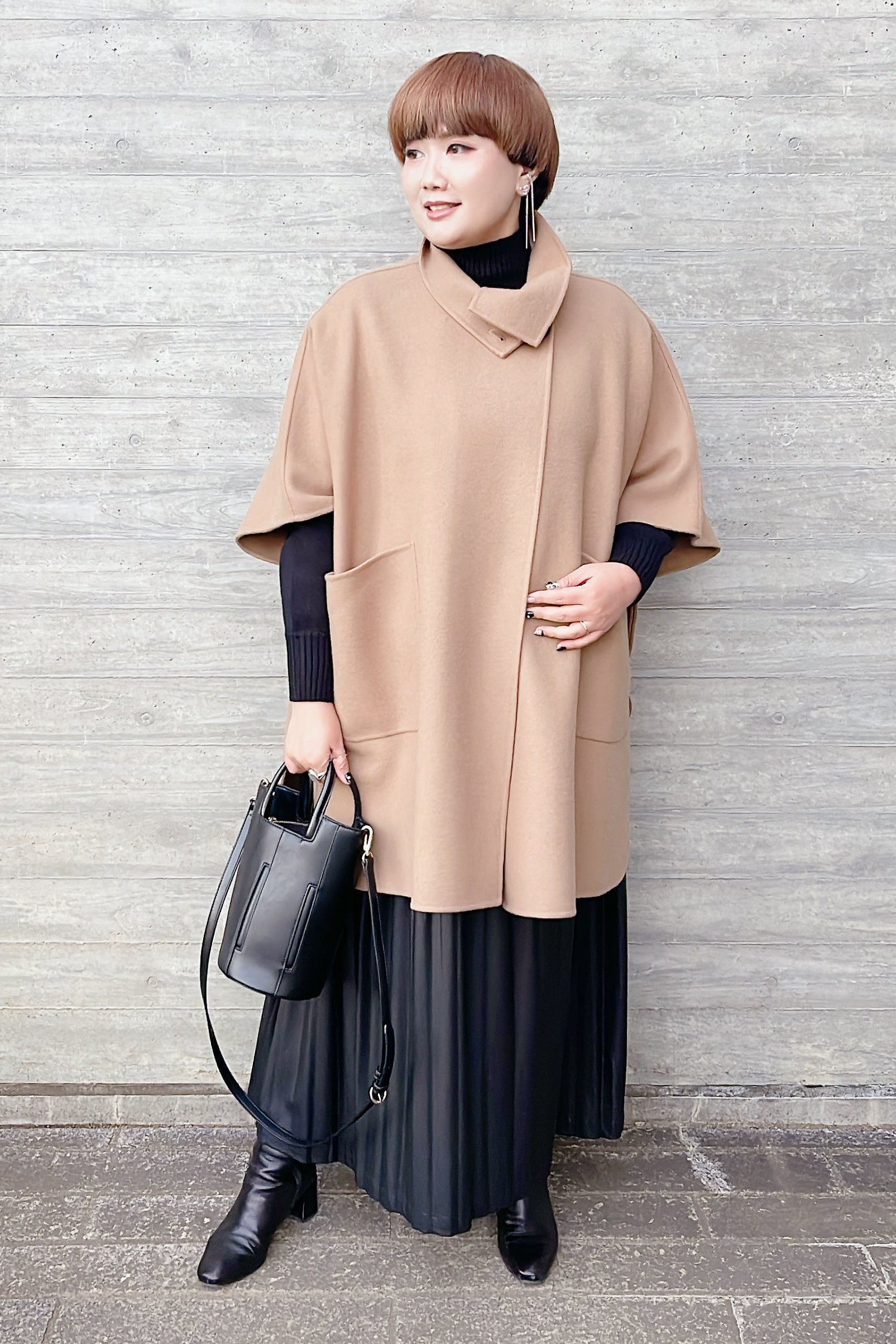 CLOCHE】ダブルフェイスポンチョコート/55284504