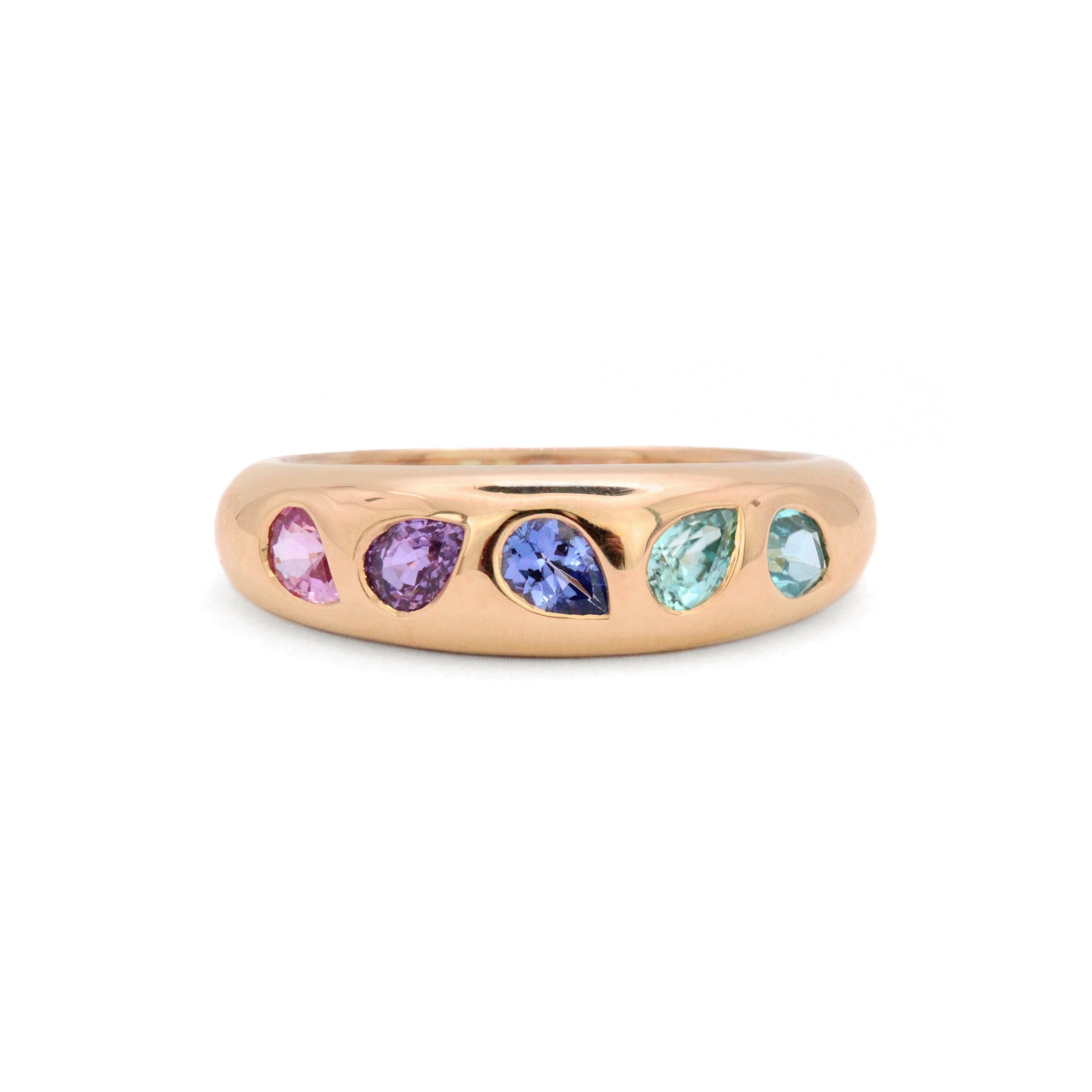 Stevie Wren Mosaic 18K Gypsy Gemstone Ring