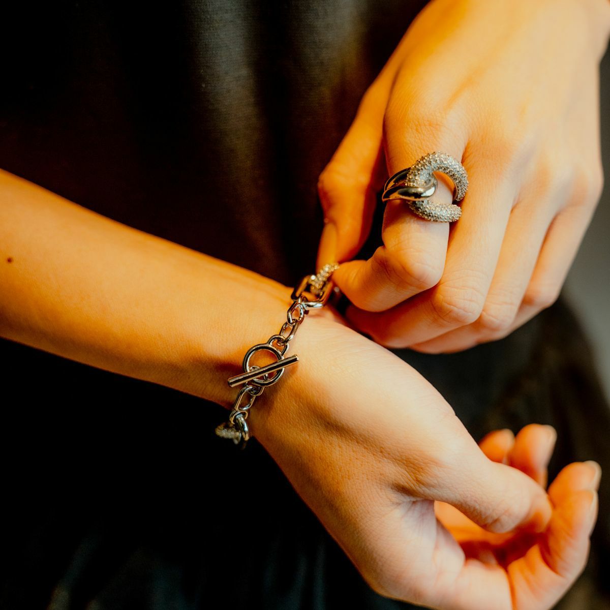 シャイニーベルトリング(シルバー) | STELLAR HOLLYWOOD-ステラハリウッド