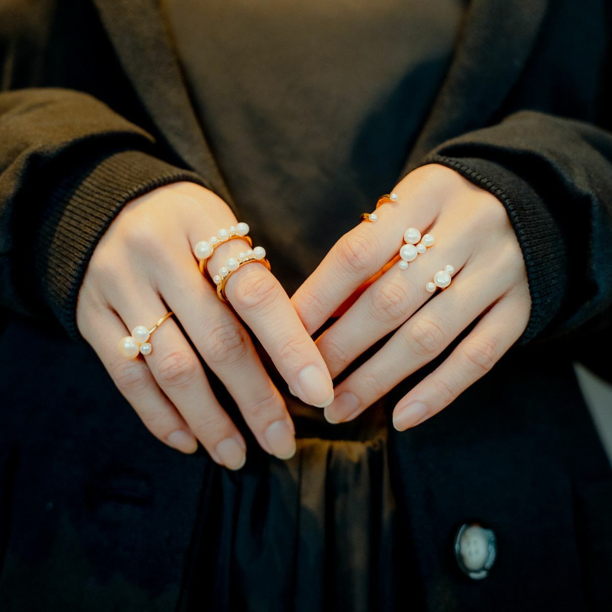 バブルパールダブルラインリング | STELLAR HOLLYWOOD-ステラハリウッド