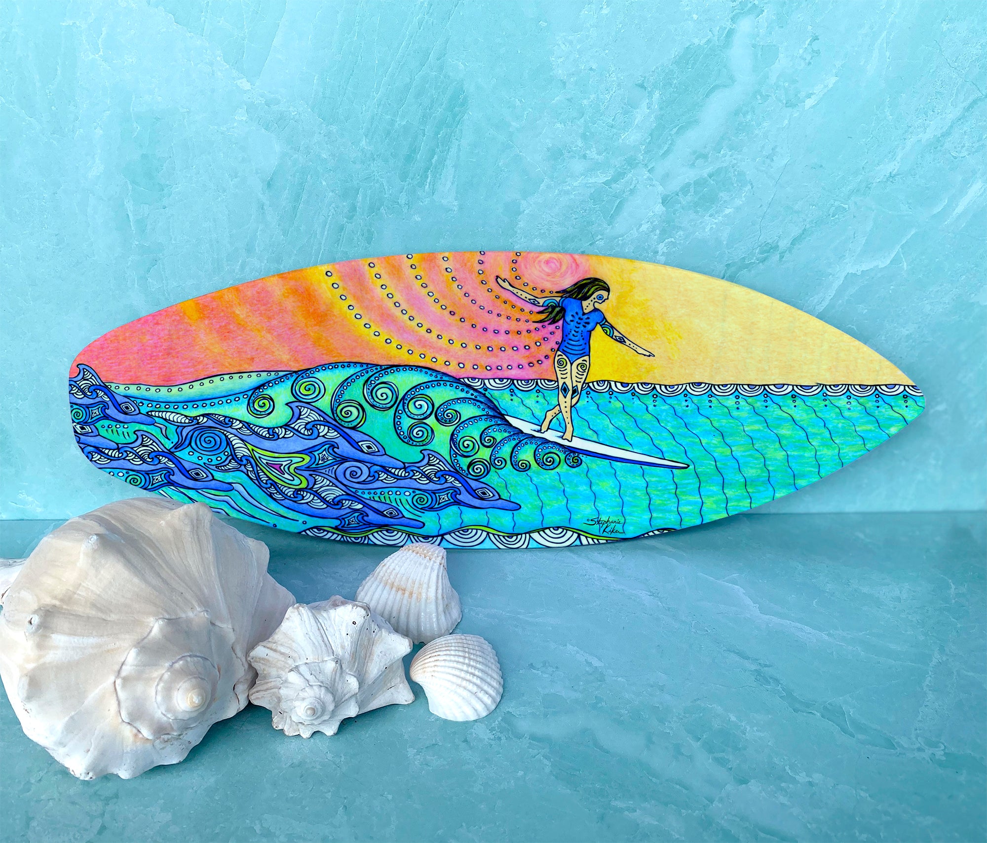 Wahine Surfboard Wall Art – Stephanie Kiker Designs