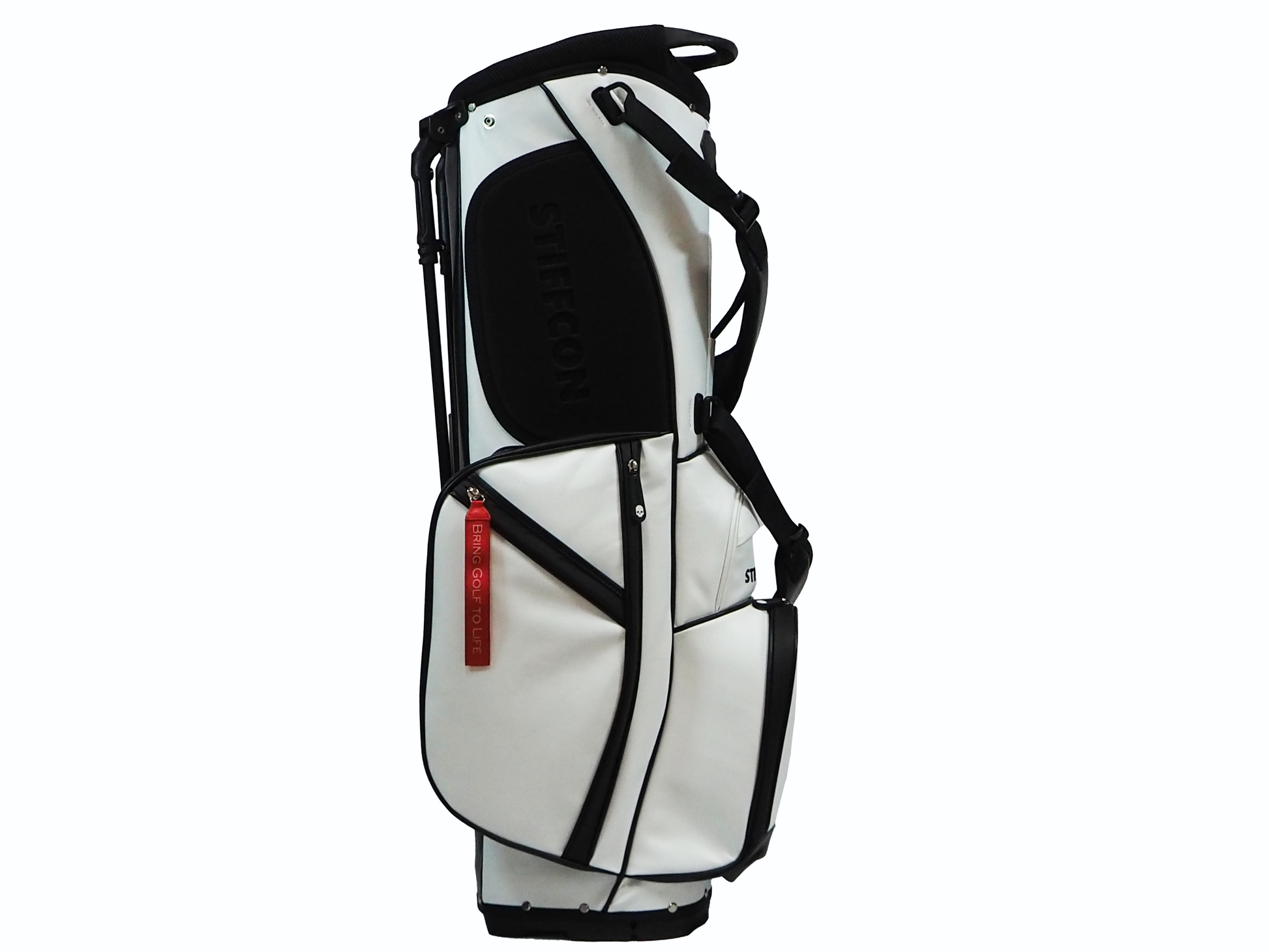 GOLF STAND BAG_PLAIN WHITE / スタンドキャディバッグ プレーン