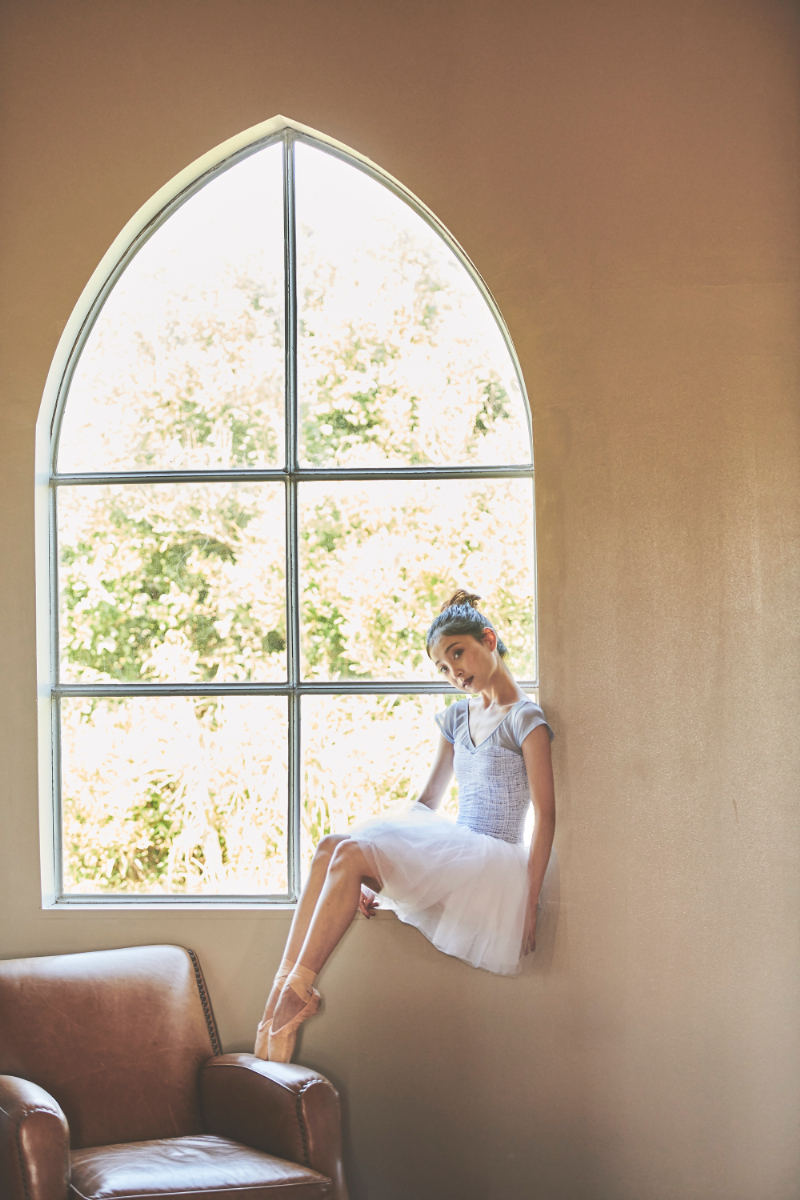 stina / type H half sleeve / light blue tweed