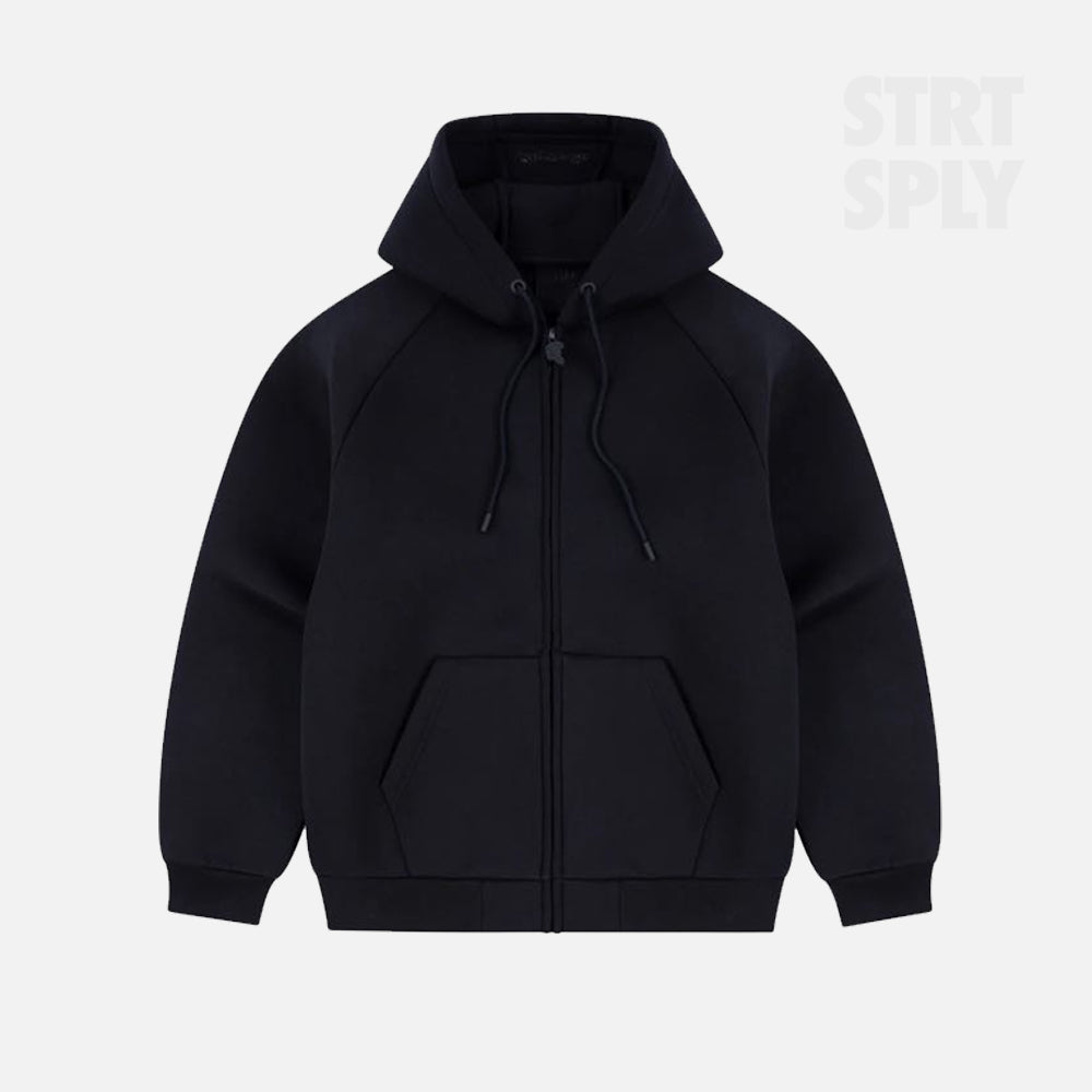 Syna World Neoprene Embossed Hoodie - Black