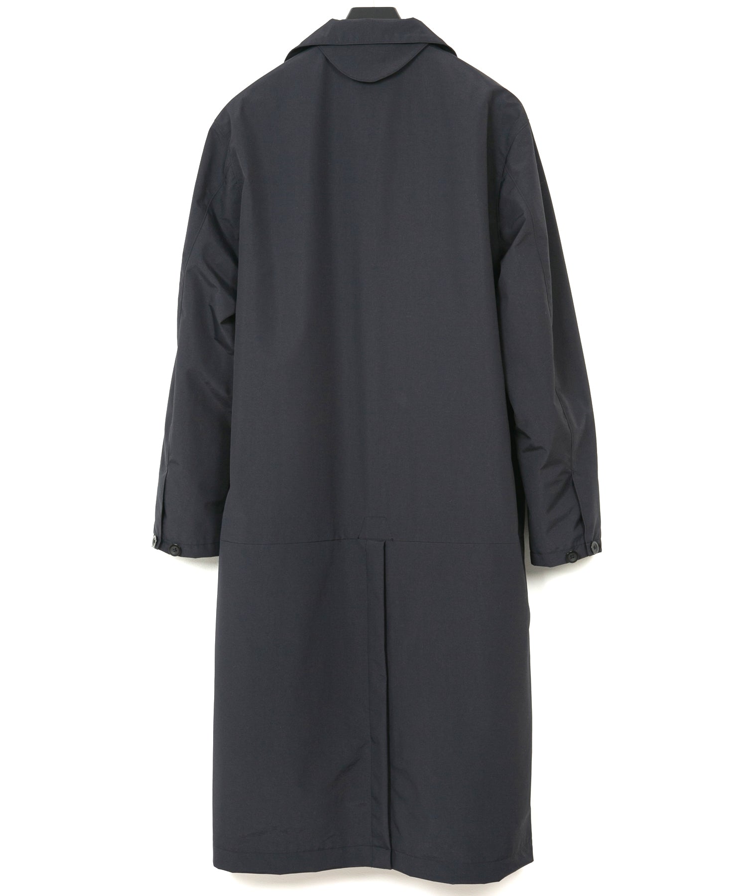 スリーレイヤー 防水 タスランタフタ バイカーロングコート - BLACK