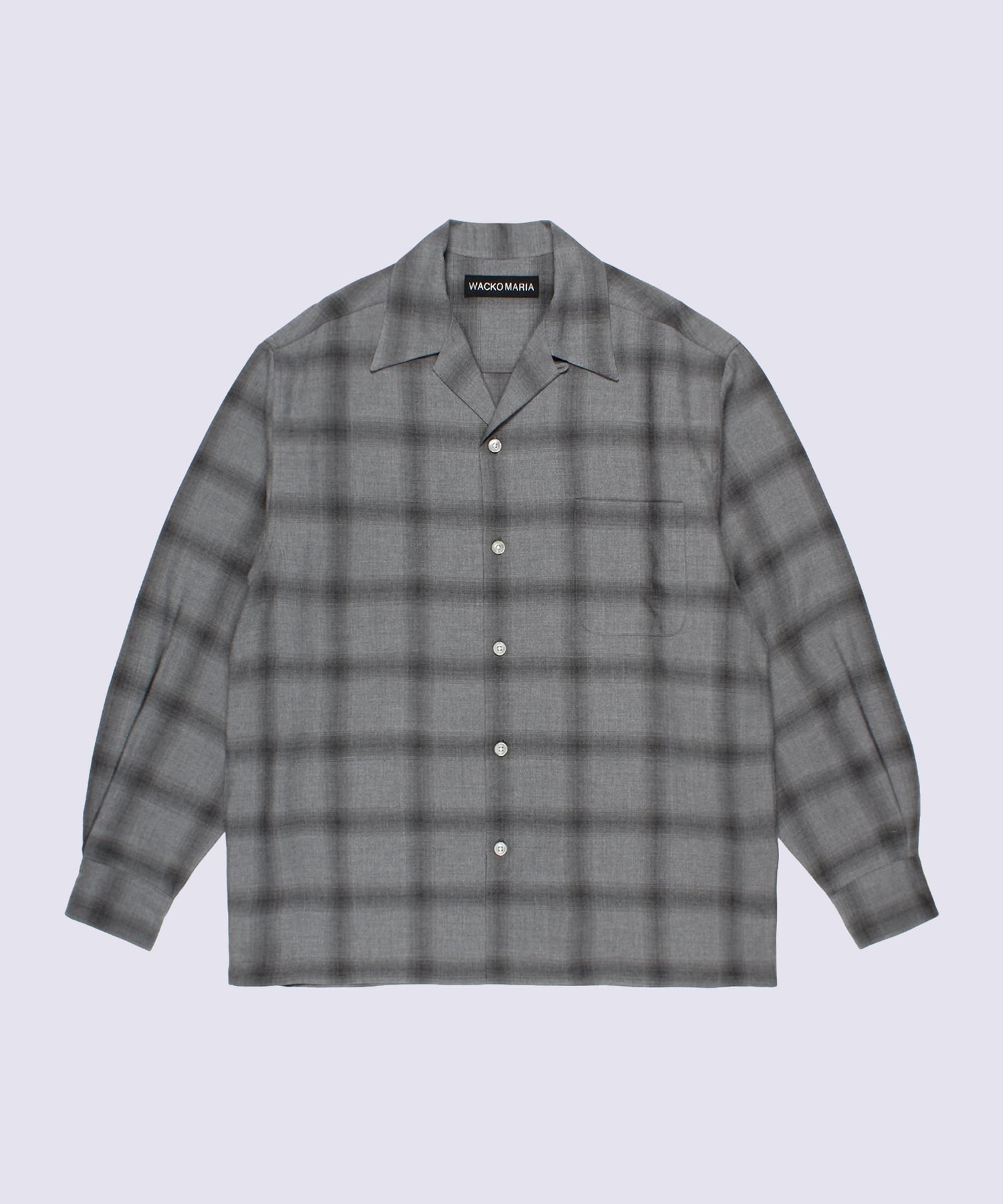 OMBRE CHECK OPEN COLLAR SHIRT L/S｜WACKOMARIA