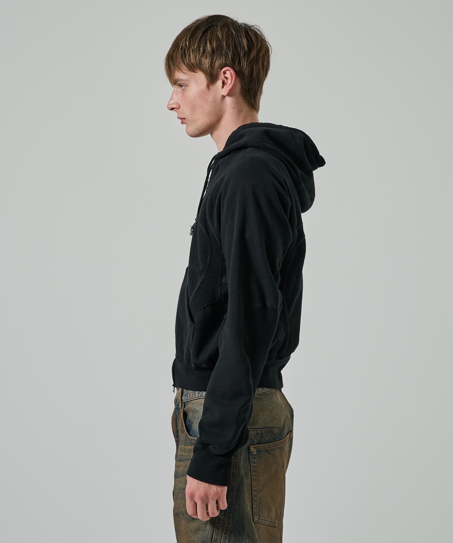 PANELLED ZIP UP HOODIE｜NVRFRGT