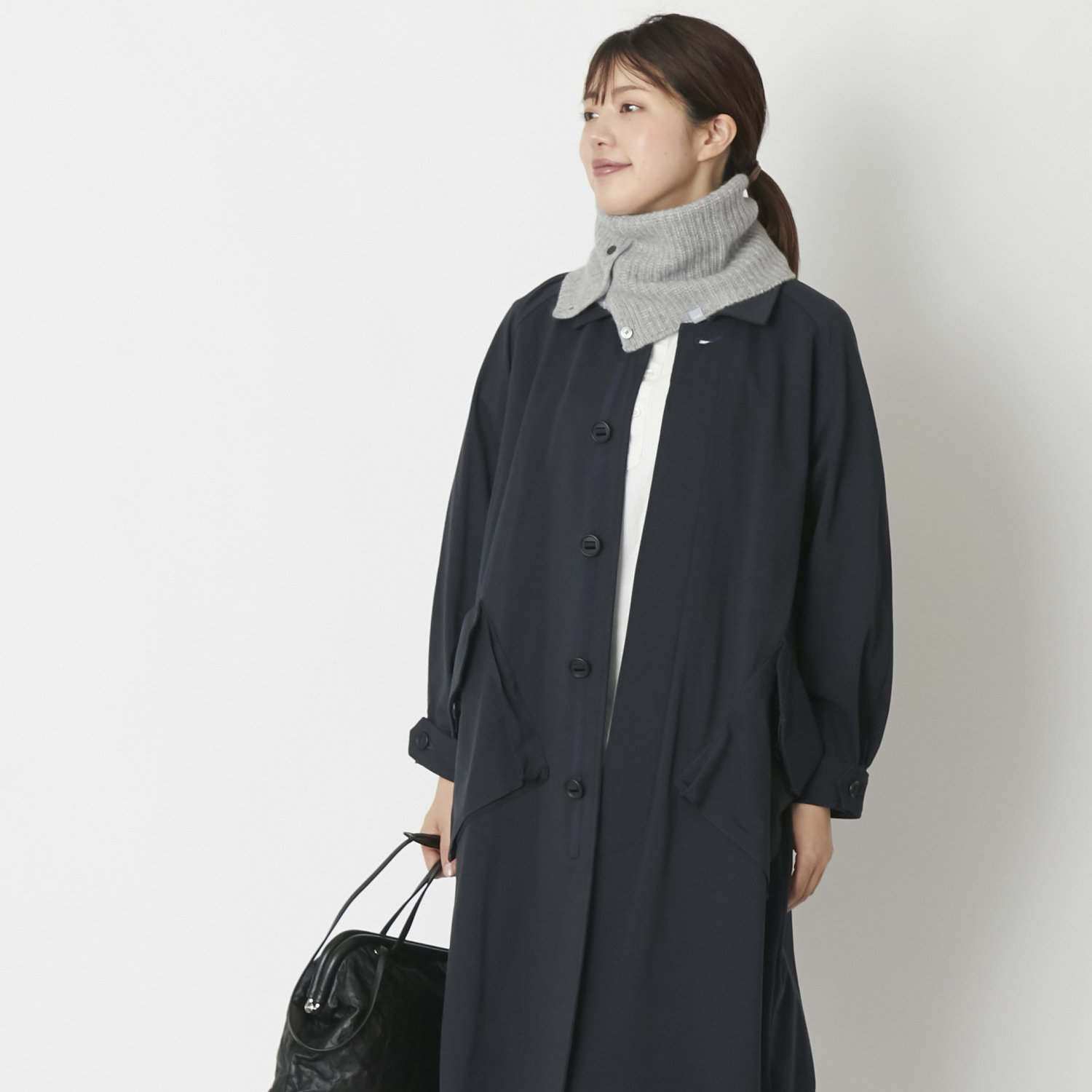 el alto/カシミヤ100%畦スヌード -くたっとせずに首に沿うカシミヤ