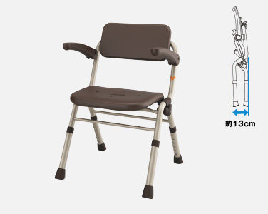 シャワーチェア「ユクリアAir」背もたれ・ひじかけタイプ｜入浴用品