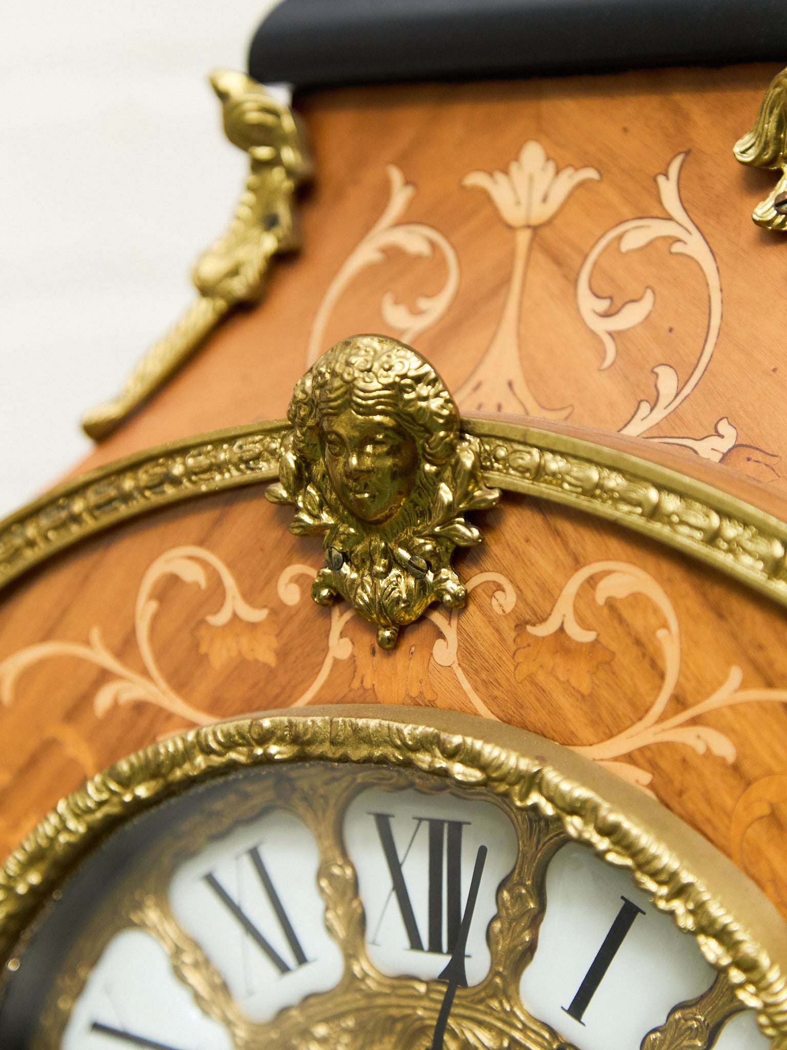 Franz Hermle & Sons Marquetry Clock Mantel for Tiffany and Co