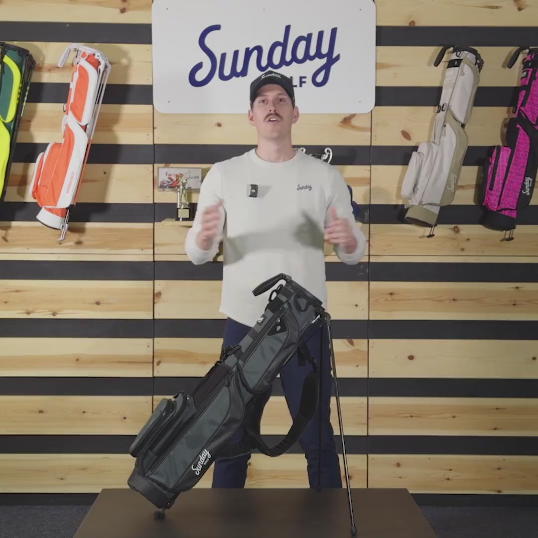 Loma XL S-Class | Black Vegan Leather – Sunday Golf