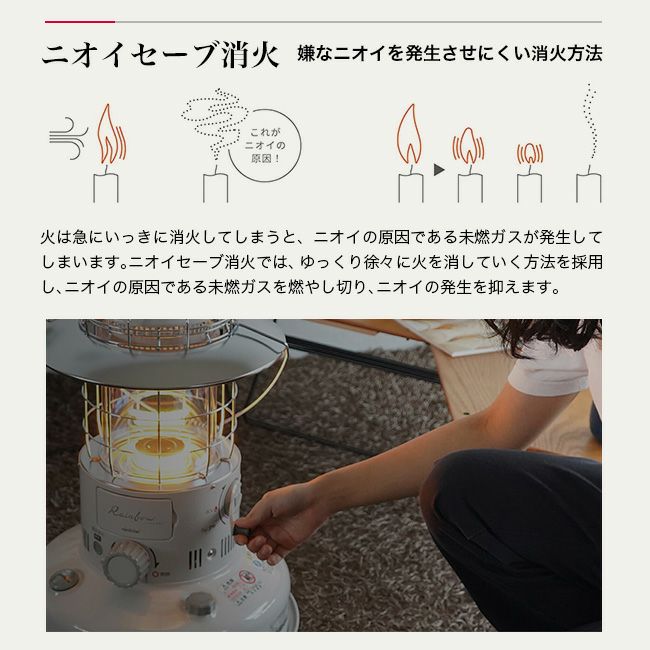 TOYOTOMI トヨトミ レインボー対流型石油ストーブ 電池レス｜SUNDAY