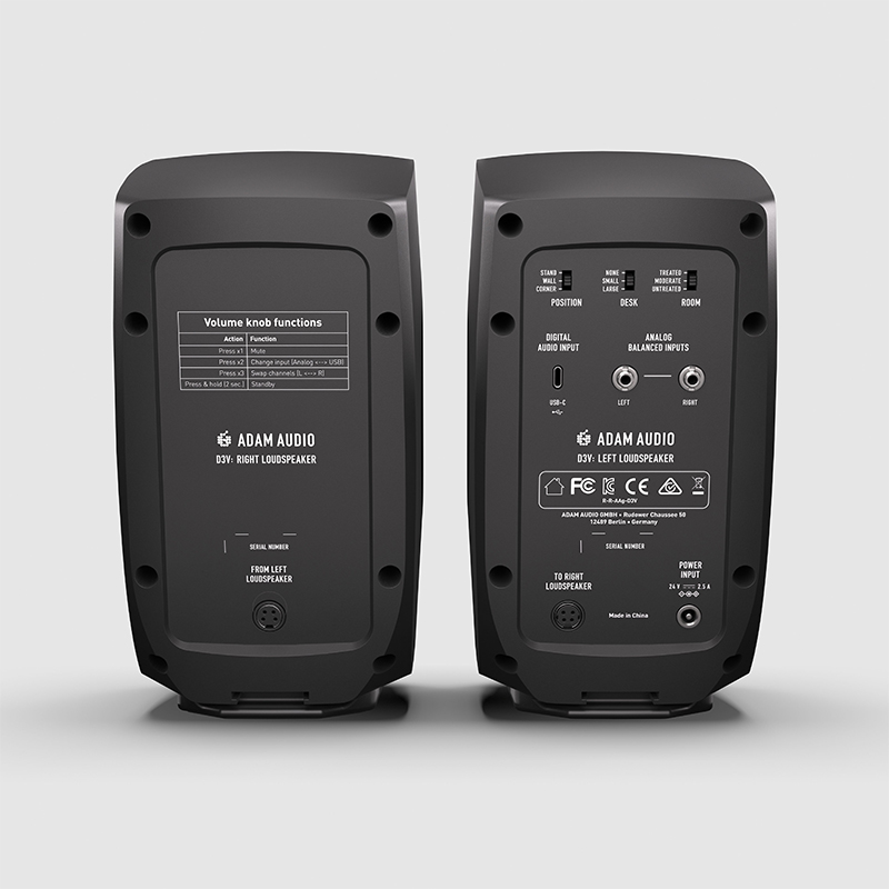 ADAM AUDIO D3V BLACK 2本ペア 安心の日本正規品！ アダムオーディオ