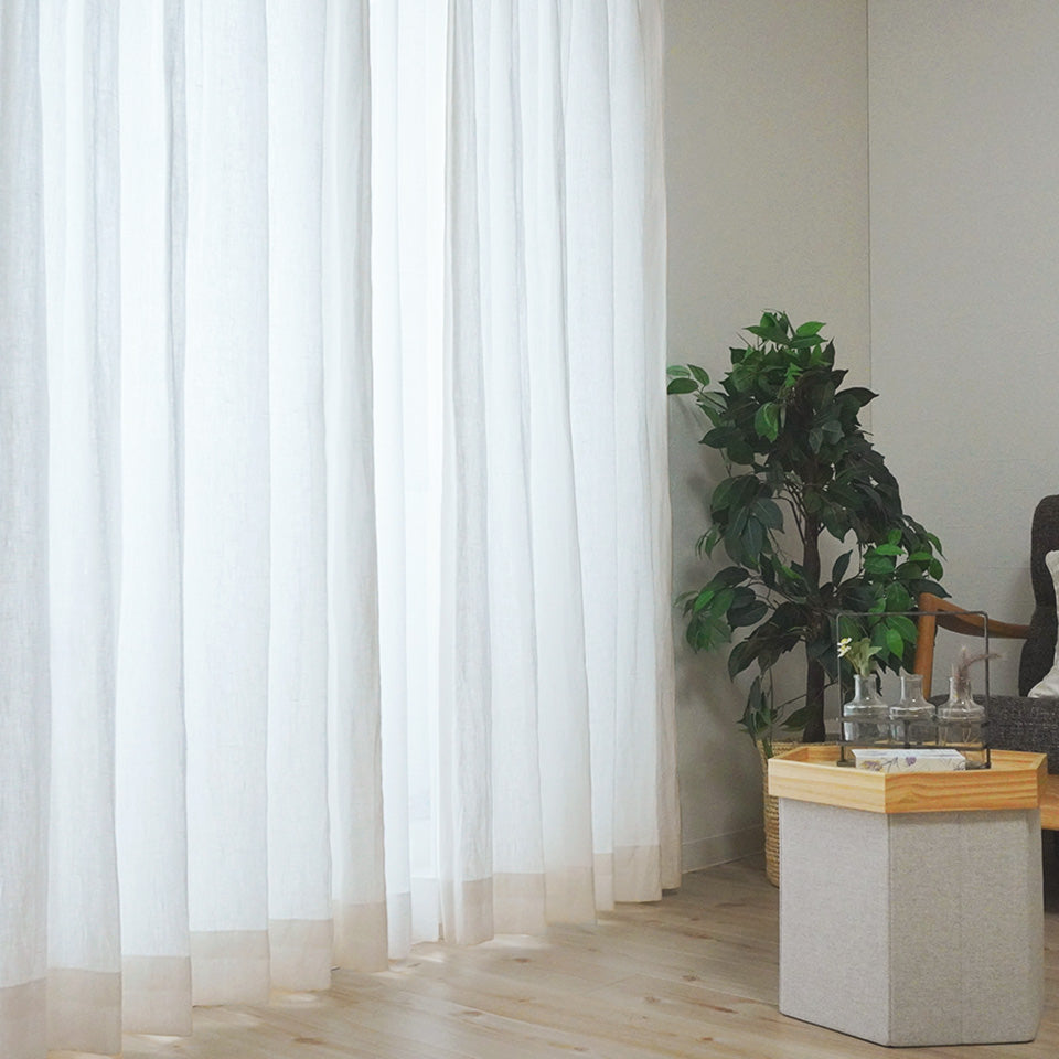 オーダー｜リネン100％の天然素材ナチュラル麻カーテン｜リノ
