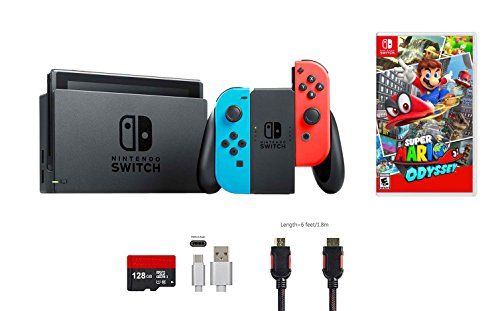 Nintendo Switch with Joy-Con - 32 GB - Neon Blue/Neon Red - includ
