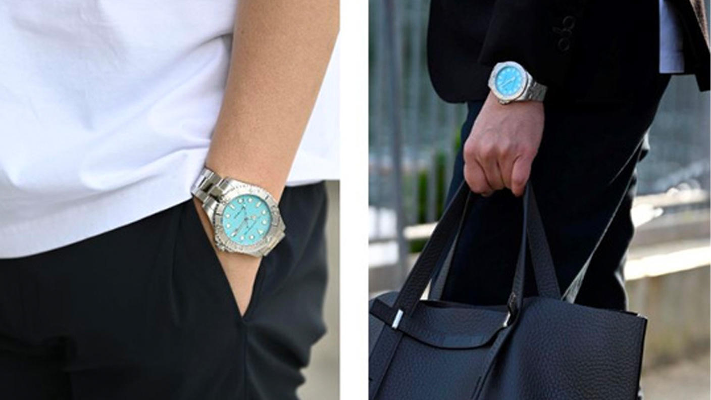 大人の腕元にふさわしい。アイスブルーのラグジュアリーウォッチ