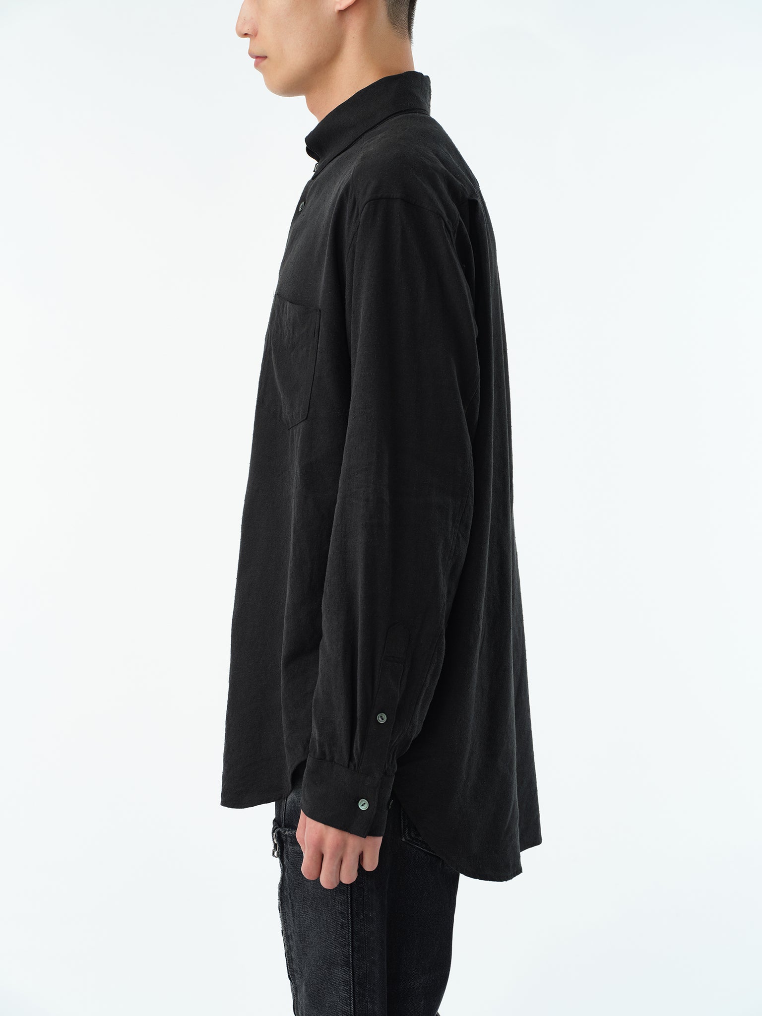 REGULAR FIT TAB COLLAR SHIRT .13【BLACK】 – SUBLATIONS