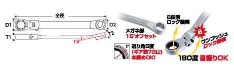 オンラインカタログ-プロオート-レンチ-フレックスメガネギアレンチ