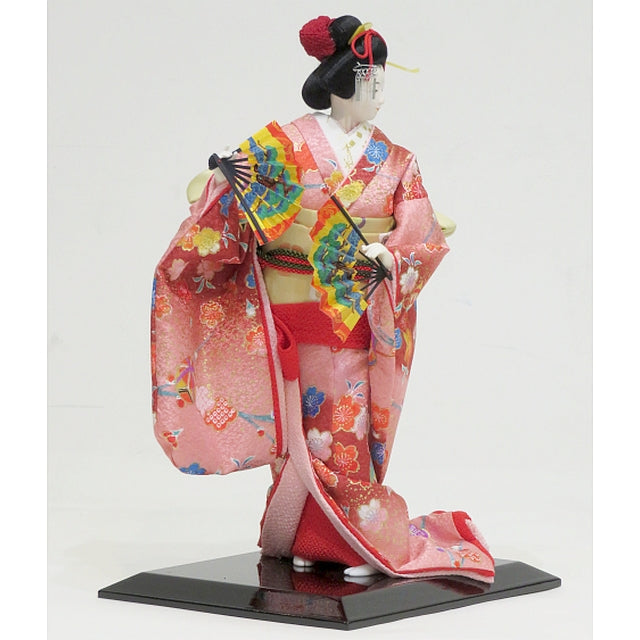 尾山人形 寿 舞扇 6号 ガラスケース入り – スガ人形店