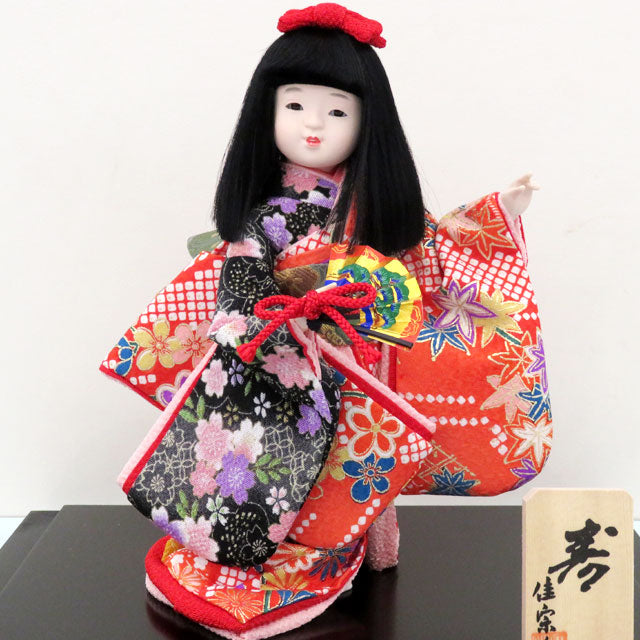 舞踊人形 寿 舞扇 赤友禅 – スガ人形店
