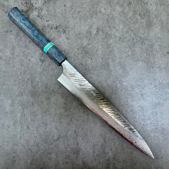 Custom Yu Kurosaki Fujin VG10 Sujihiki 240 mm - Dyed curly maple