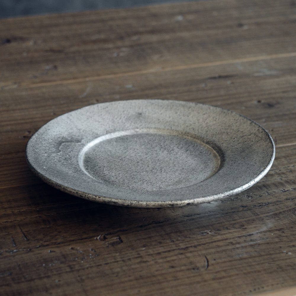 6寸リム皿 (銀彩)｜フルカワゲンゴ おしゃれ かっこいい 高級感 食器